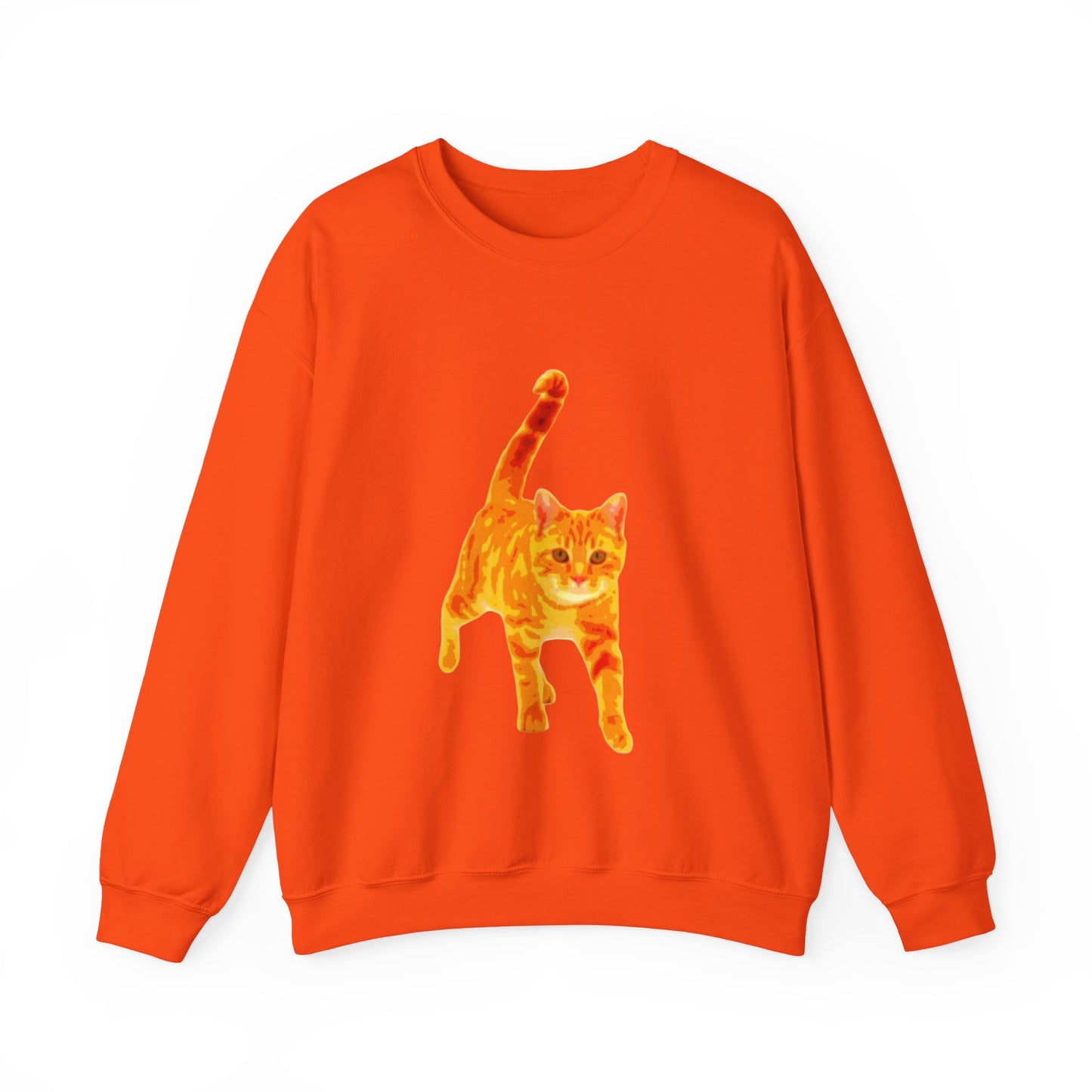 Cat Lover's Cozy Crewneck Sweatshirt - Perfect Gift for Pet Owners, Animal Lovers, Casual Wear, Birthdays, Cat-Themed Apparel