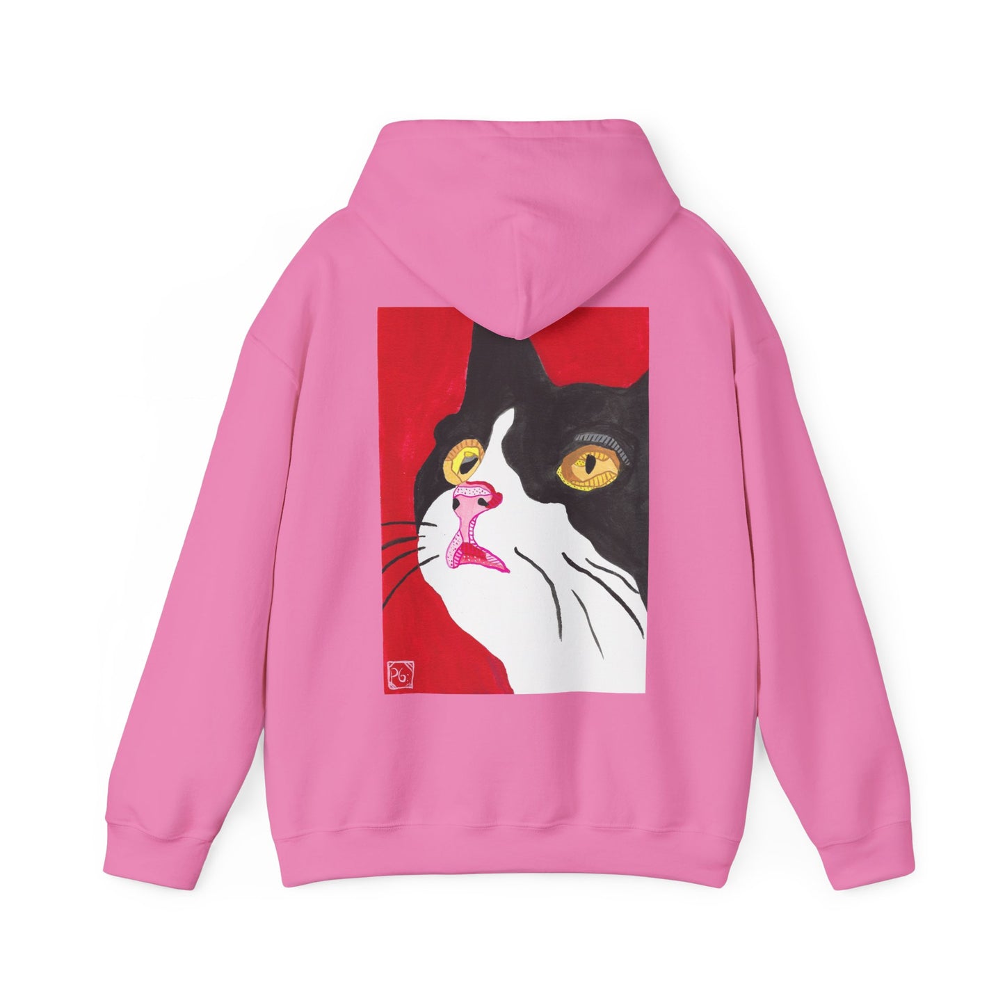 Cat Lover's Unisex Heavy Blend Hoodie - Artistic Cat Design