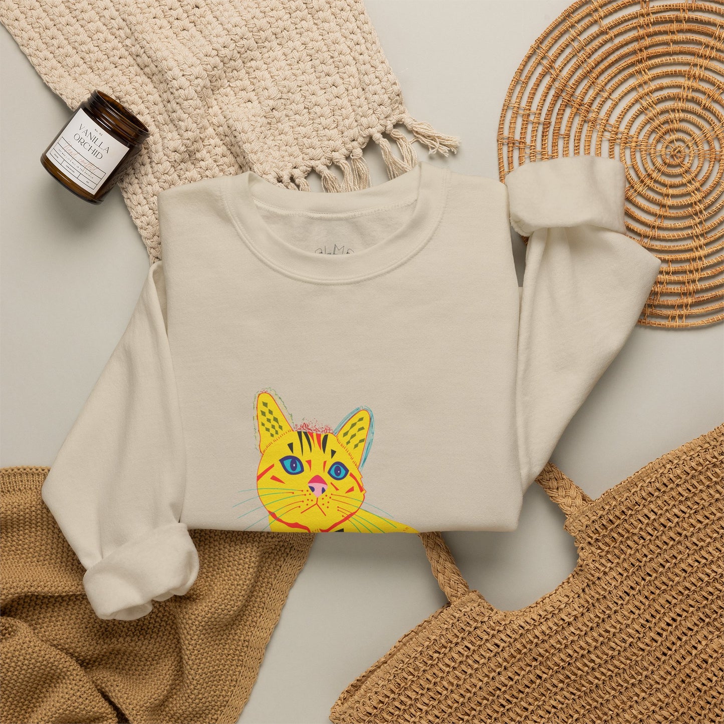 Yellow Cat Unisex Heavy Blend™ Crewneck Sweatshirt