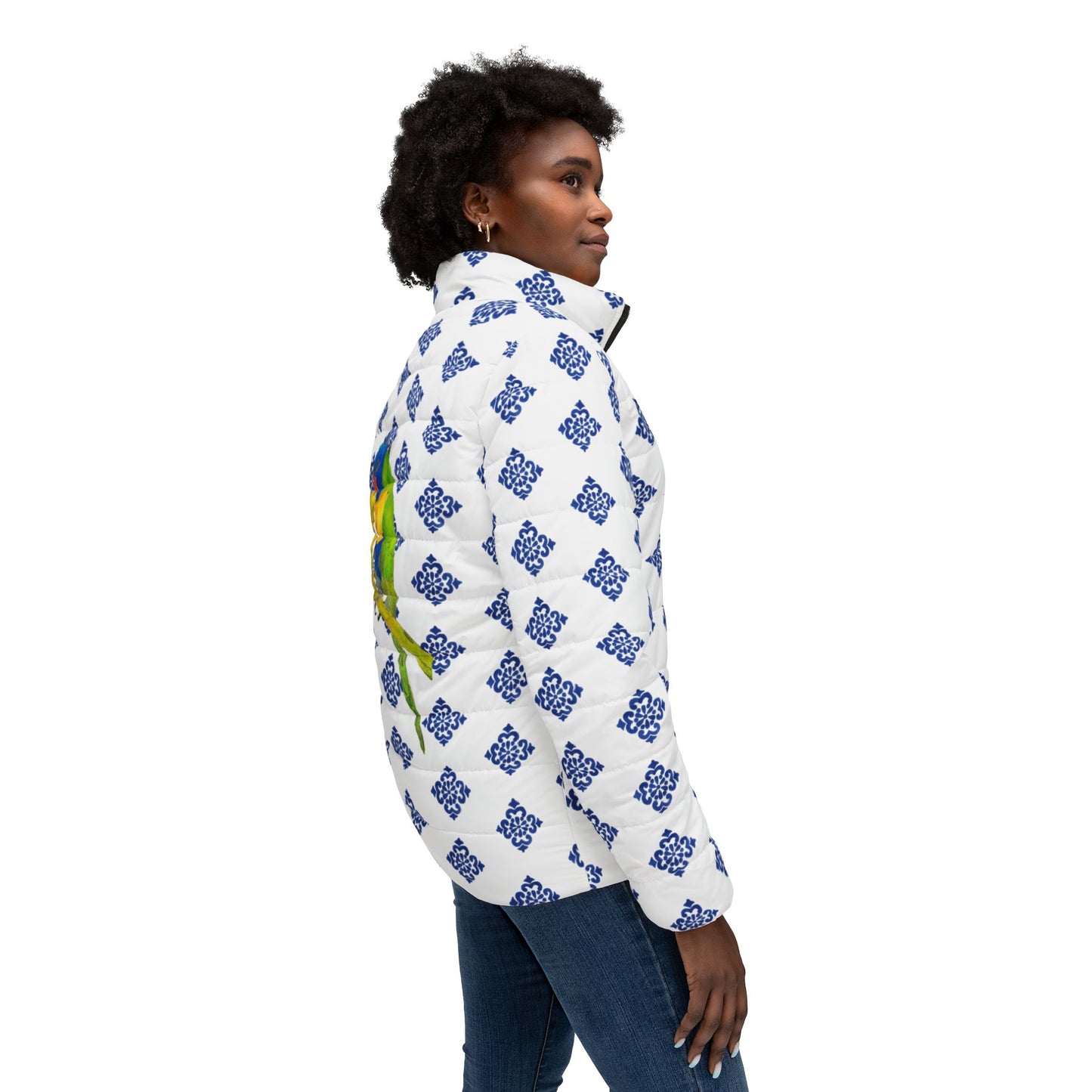 Tropical Parrot  jacket Women’s Puffer Jacket (AOP)