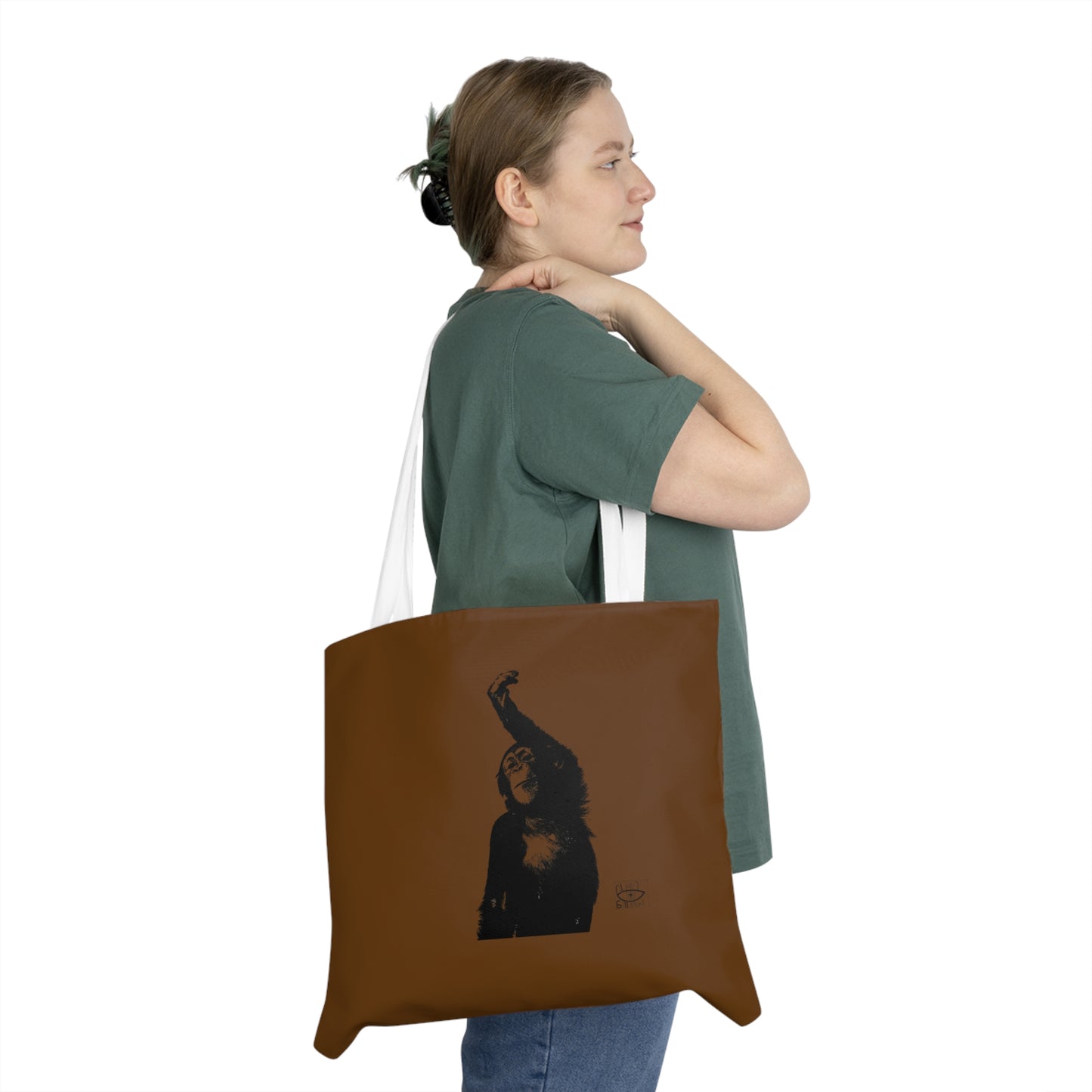 Chic Monkey Print Shoulder Tote Bag, Stylish Eco-Friendly Shopping Bag, Large Capacity Purse, Gift for Animal Lovers, Trendy Everyday Tote