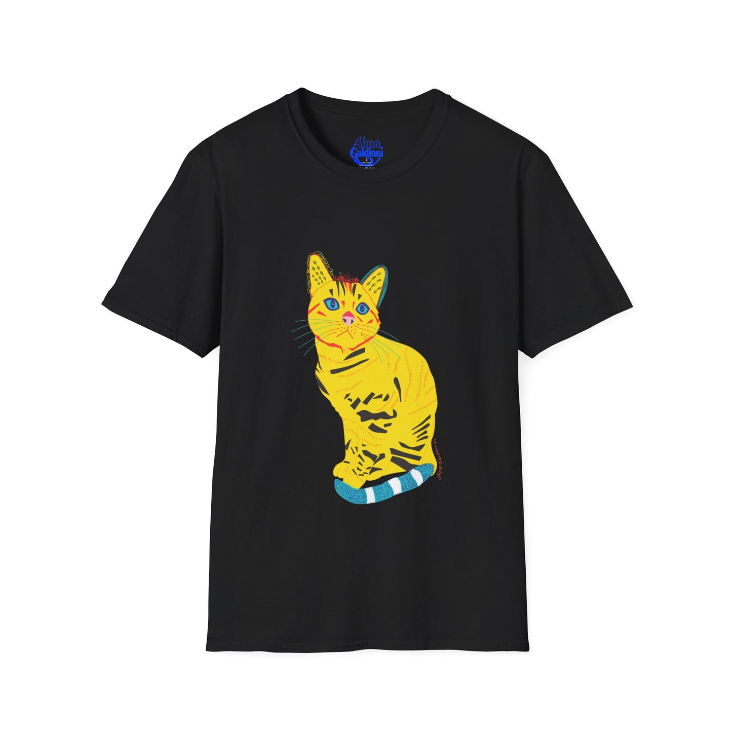 Yellow Cat Unisex Softstyle T-Shirt