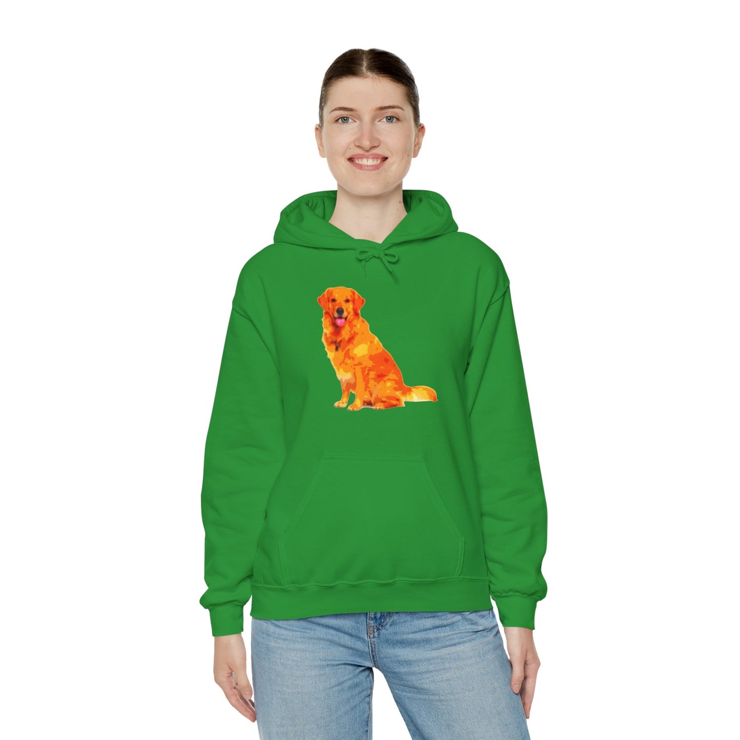 Vibrant Golden Retriever Hoodie, Pet Lover Gift, Cozy Sweatshirt, Animal Art Apparel, Dog Mom Outfit, Christmas Wear, Cute Canine Fashion