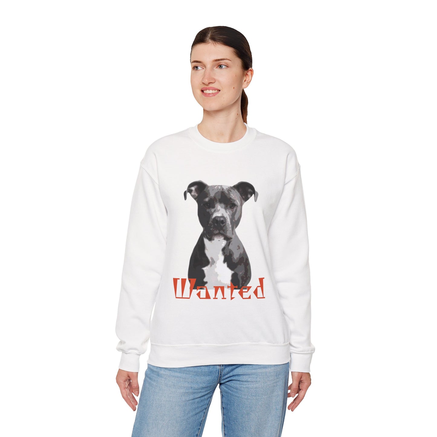 Wanted Dog Sweatshirt, Cozy Crewneck, Animal Lover Gift, Pet Enthusiast Apparel, Casual Unisex Top