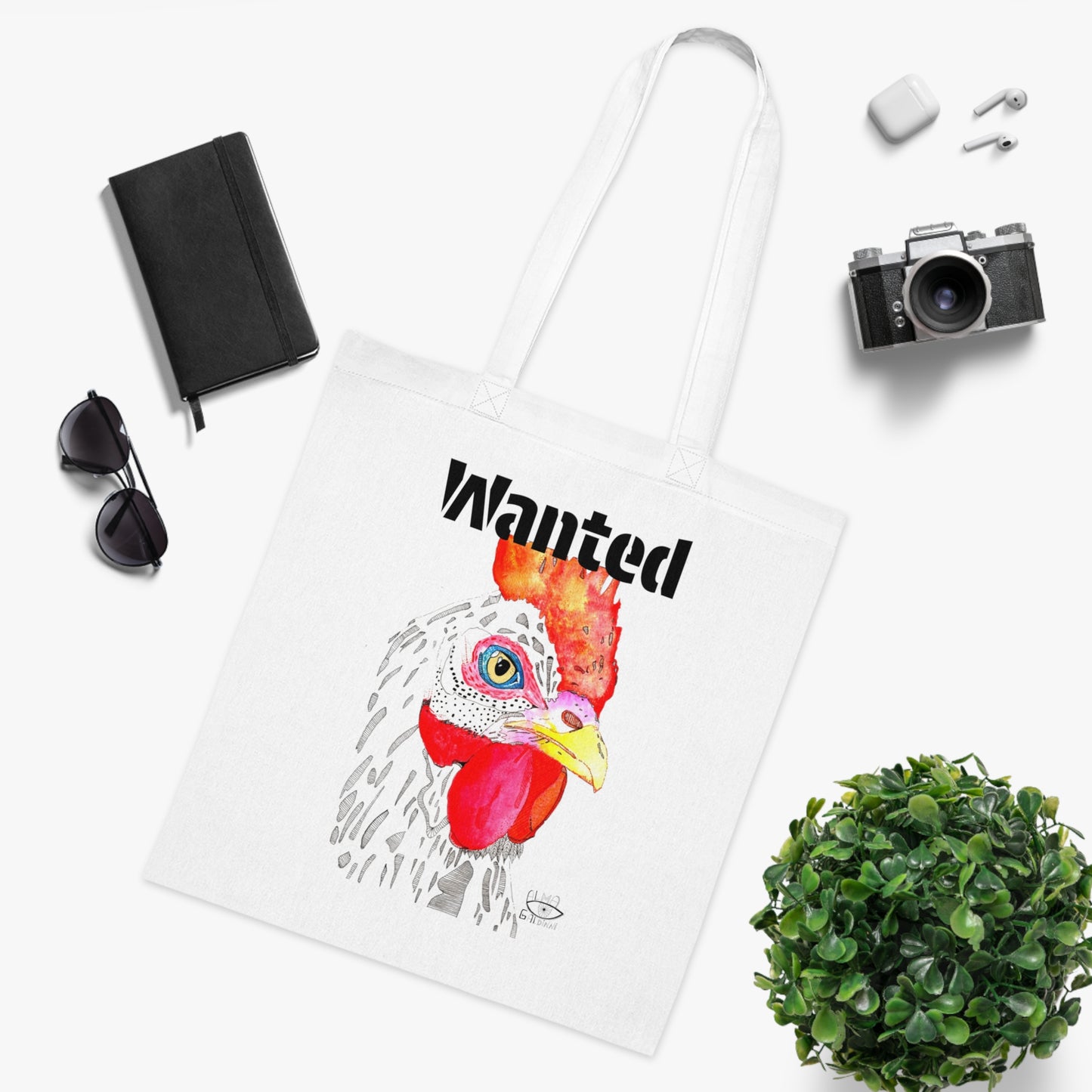 Rooster Cotton Tote