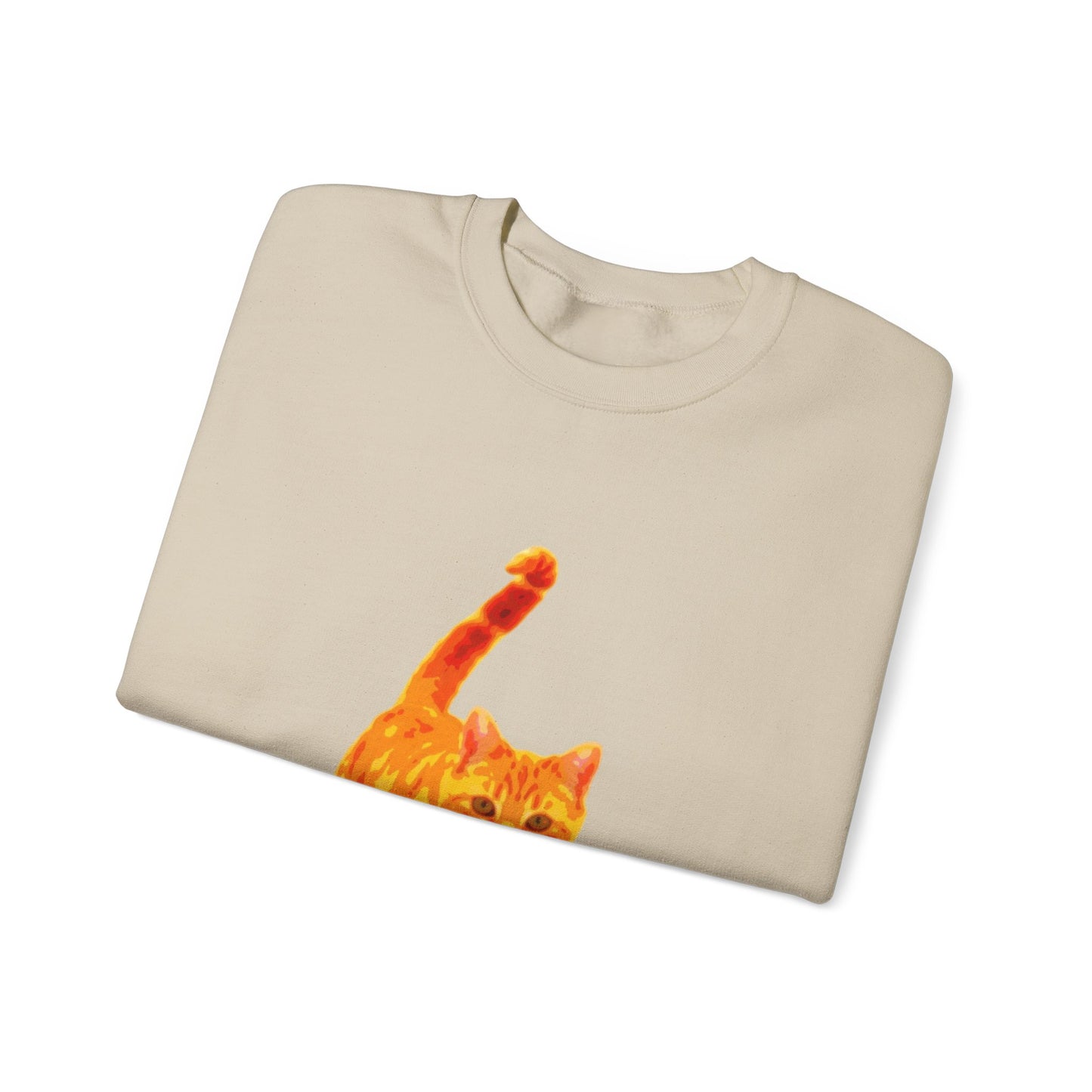 Cat Lover's Cozy Crewneck Sweatshirt - Perfect Gift for Pet Owners, Animal Lovers, Casual Wear, Birthdays, Cat-Themed Apparel