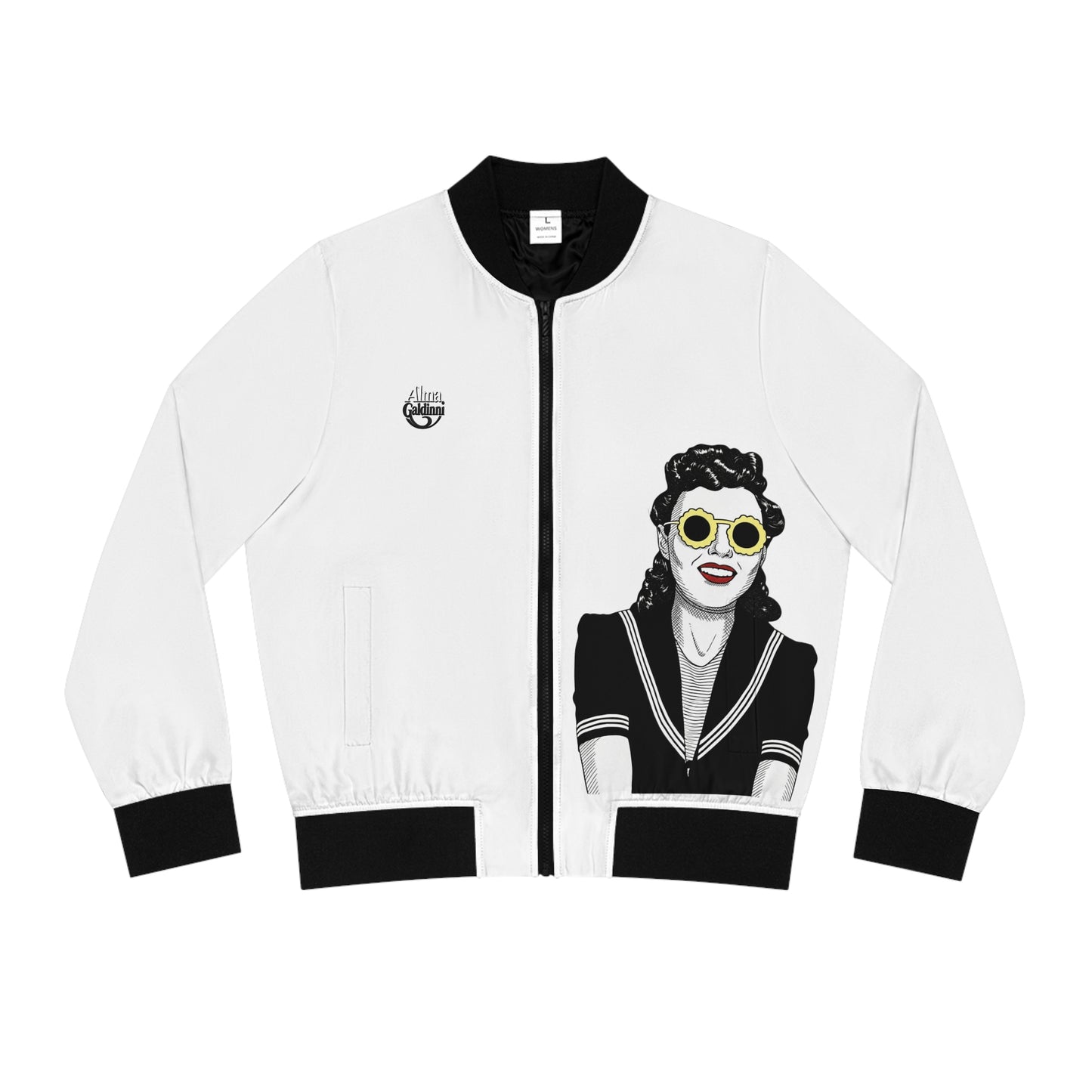 Retro lady Women's Bomber Jacket (AOP)