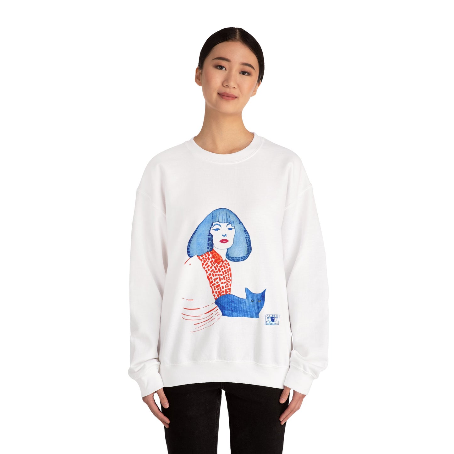 Artistic Cleopatra Cat Lover Sweatshirt