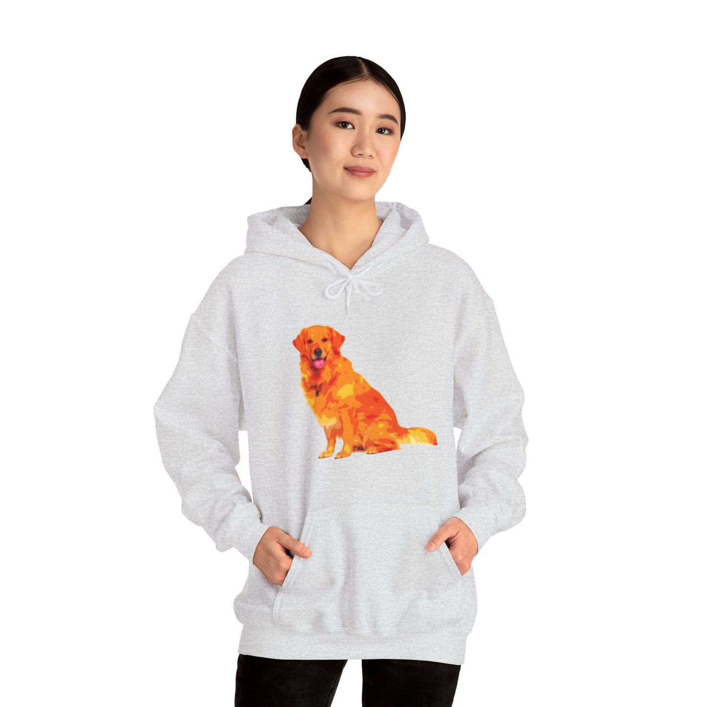 Vibrant Golden Retriever Hoodie, Pet Lover Gift, Cozy Sweatshirt, Animal Art Apparel, Dog Mom Outfit, Christmas Wear, Cute Canine Fashion