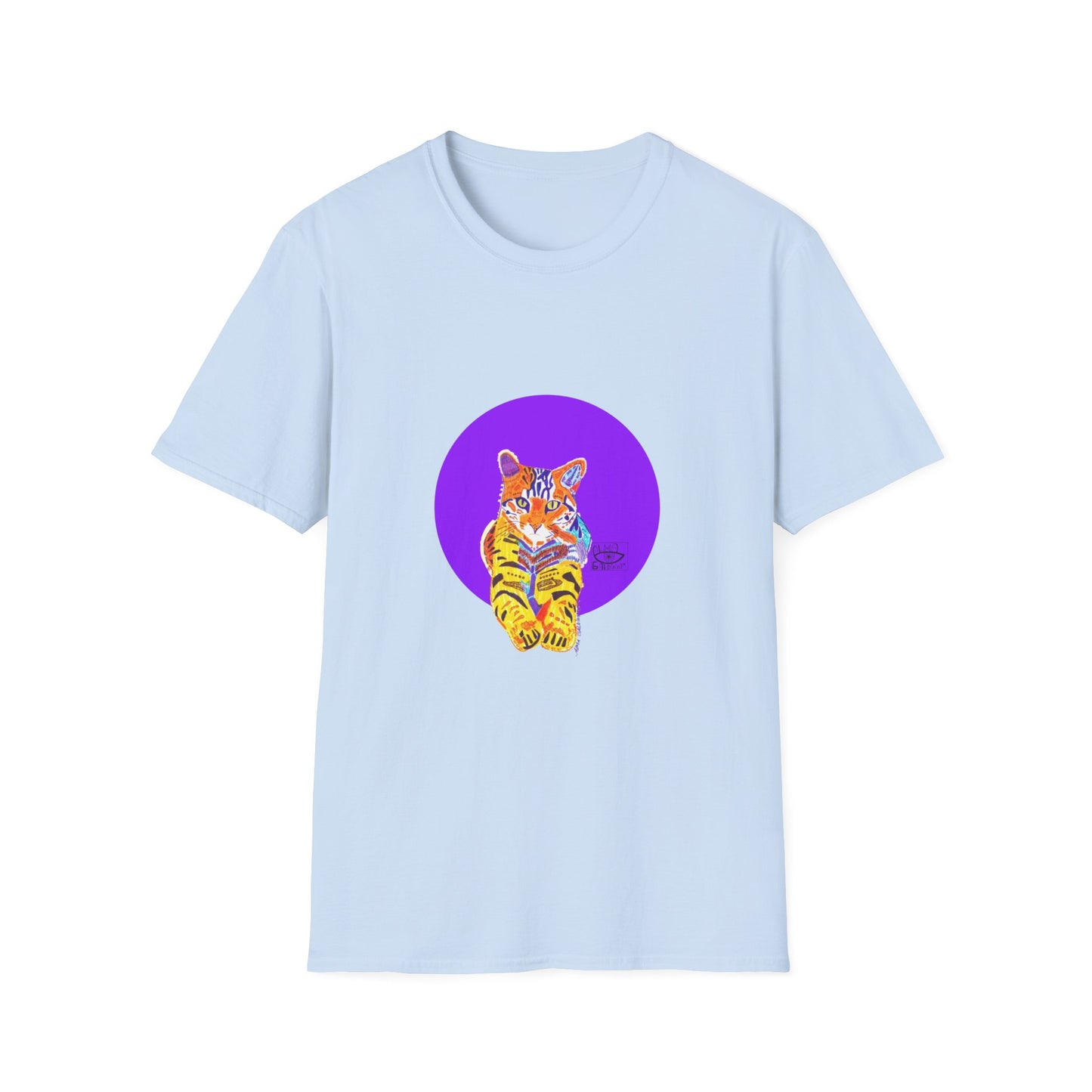 Vibrant Tiger Graphic T-Shirt, Colorful Art Tee for Animal Lovers, Unique Gift for Birthdays and Special Occasions, Unisex Softstyle Tee