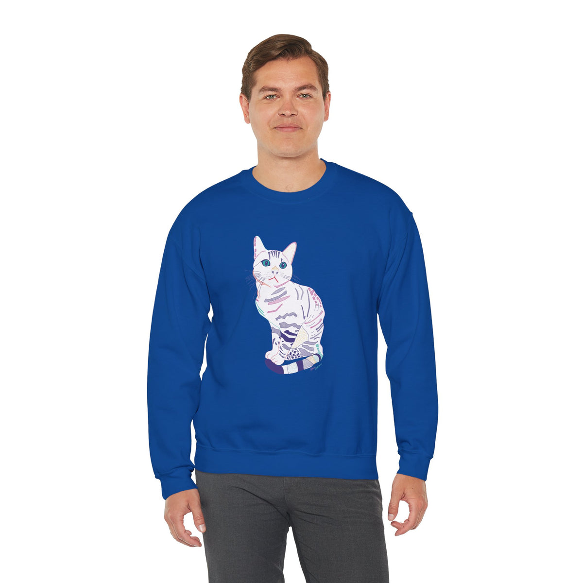 White Cat Unisex Heavy Blend™ Crewneck Sweatshirt