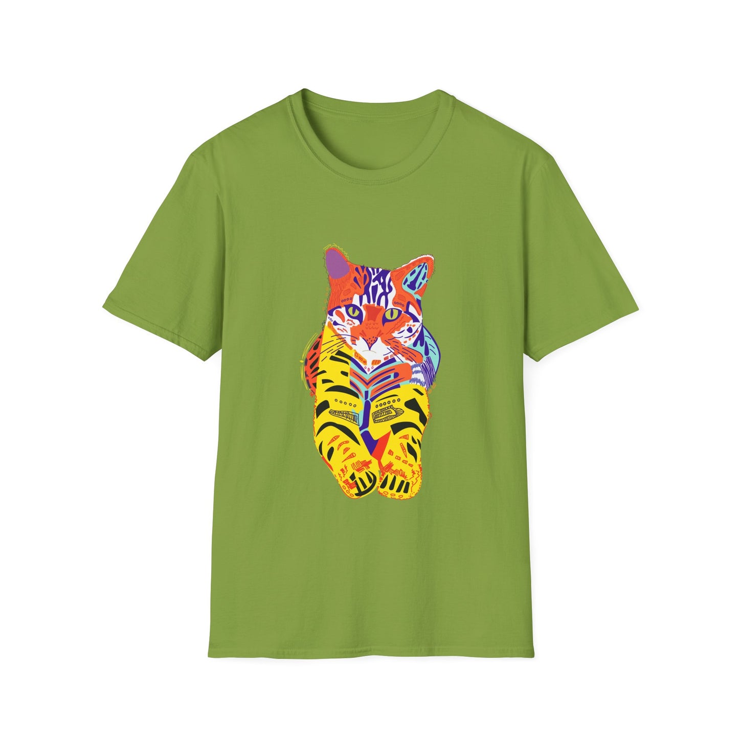 Vibrant Tiger Graphic Unisex Softstyle T-Shirt