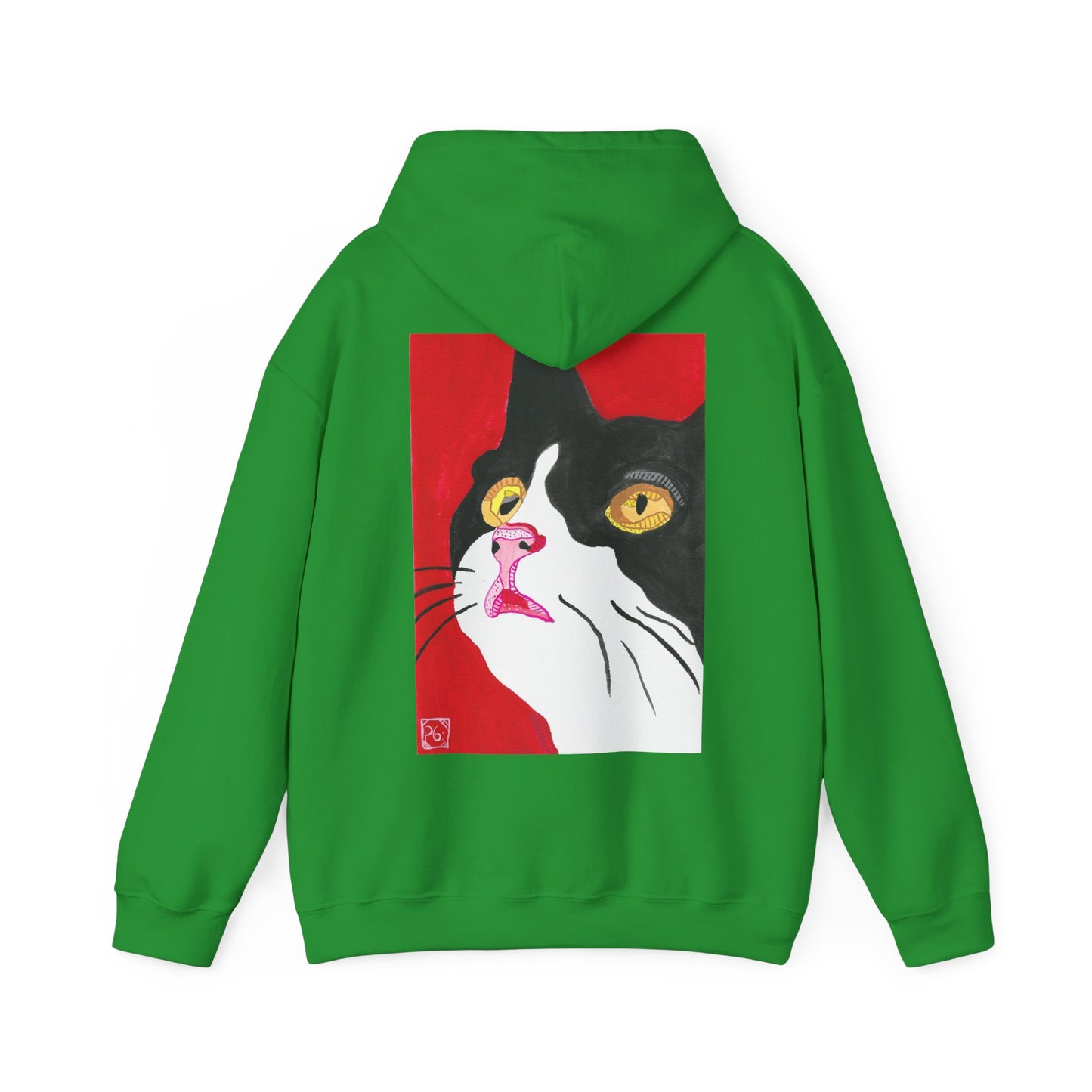 Cat Lover's Unisex Heavy Blend Hoodie - Artistic Cat Design