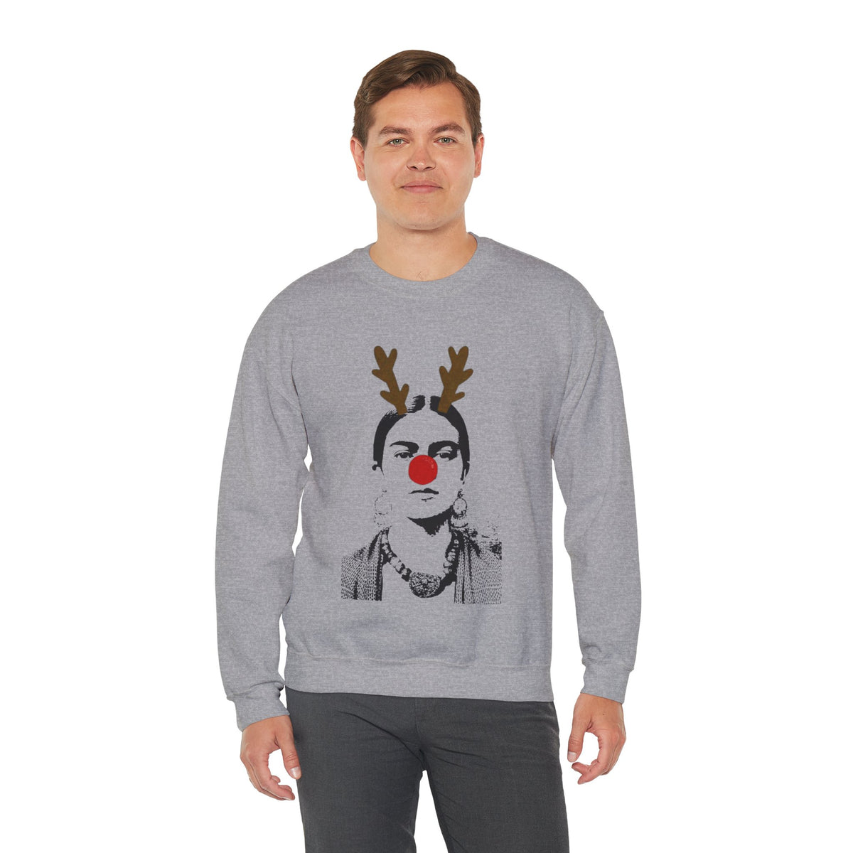 Frida on Christmas Unisex Heavy Blend™ Crewneck Sweatshirt