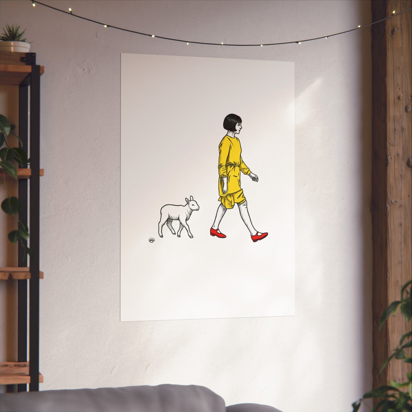 Violet and the lamb Fine Art Posters