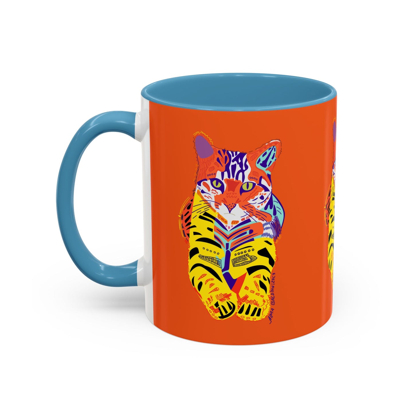 Mug - Tiger Design Accent Coffee Mug (11, 15oz)