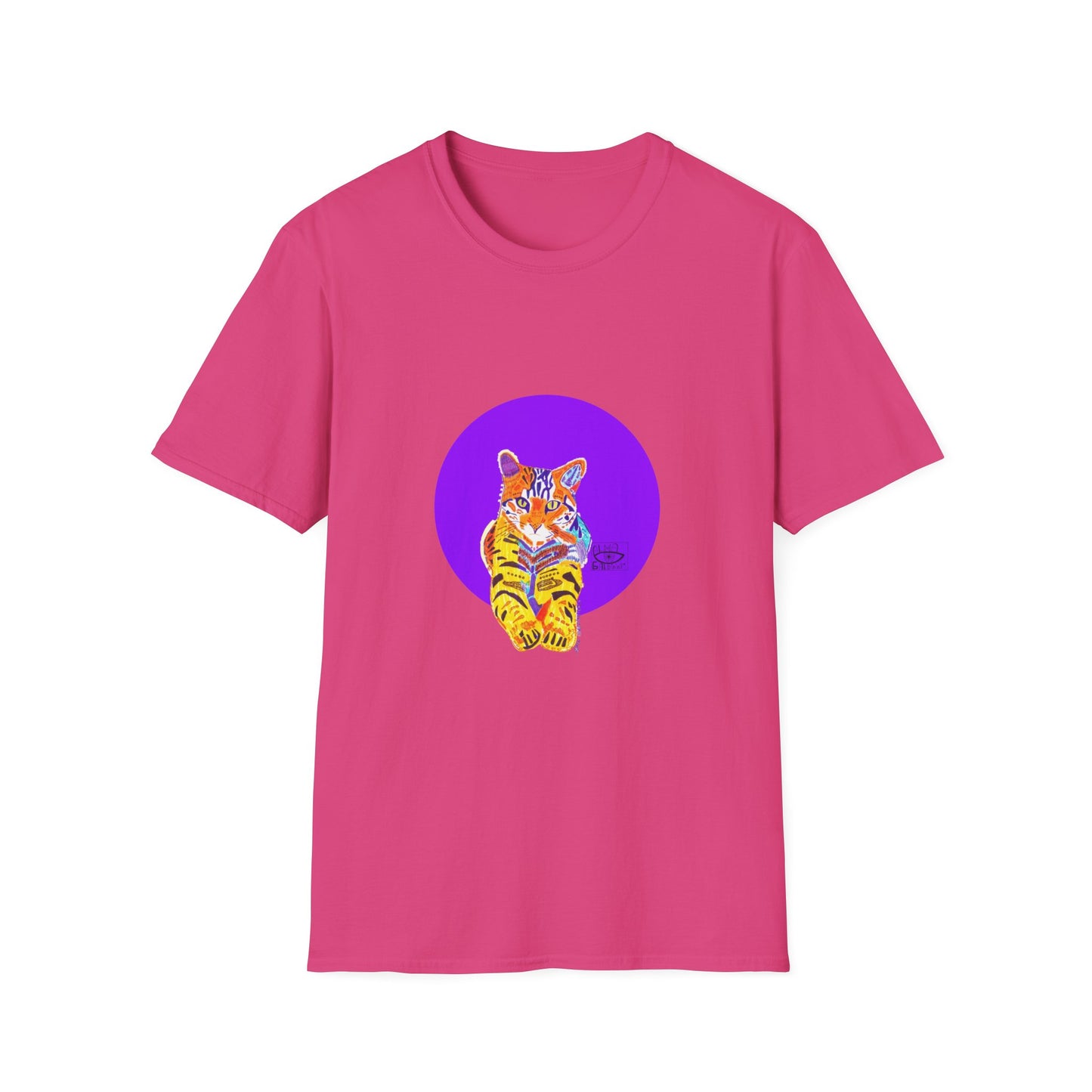 Vibrant Tiger Graphic T-Shirt, Colorful Art Tee for Animal Lovers, Unique Gift for Birthdays and Special Occasions, Unisex Softstyle Tee
