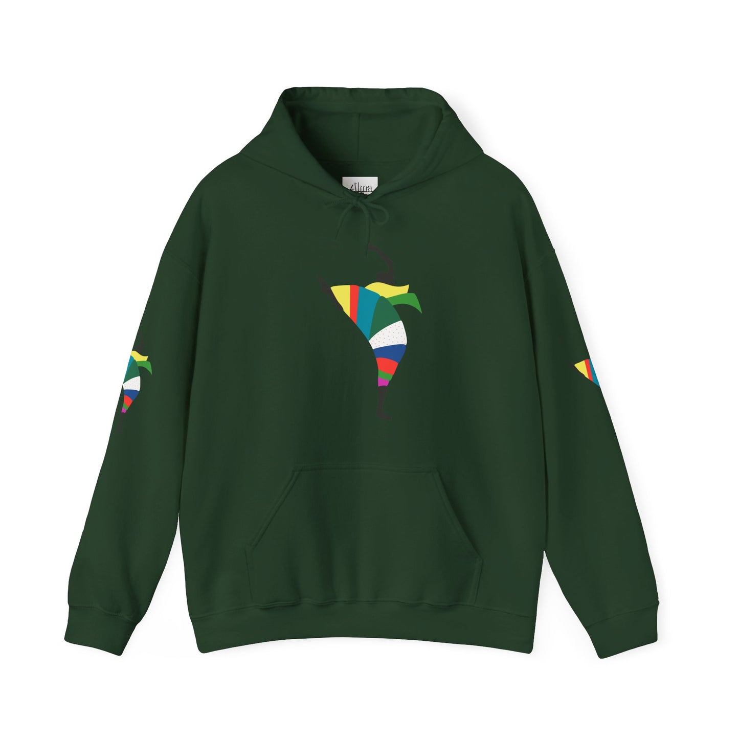 Dance is Organism Unisex Hooded Sweatshirt - Colorful Artistic Dance Design