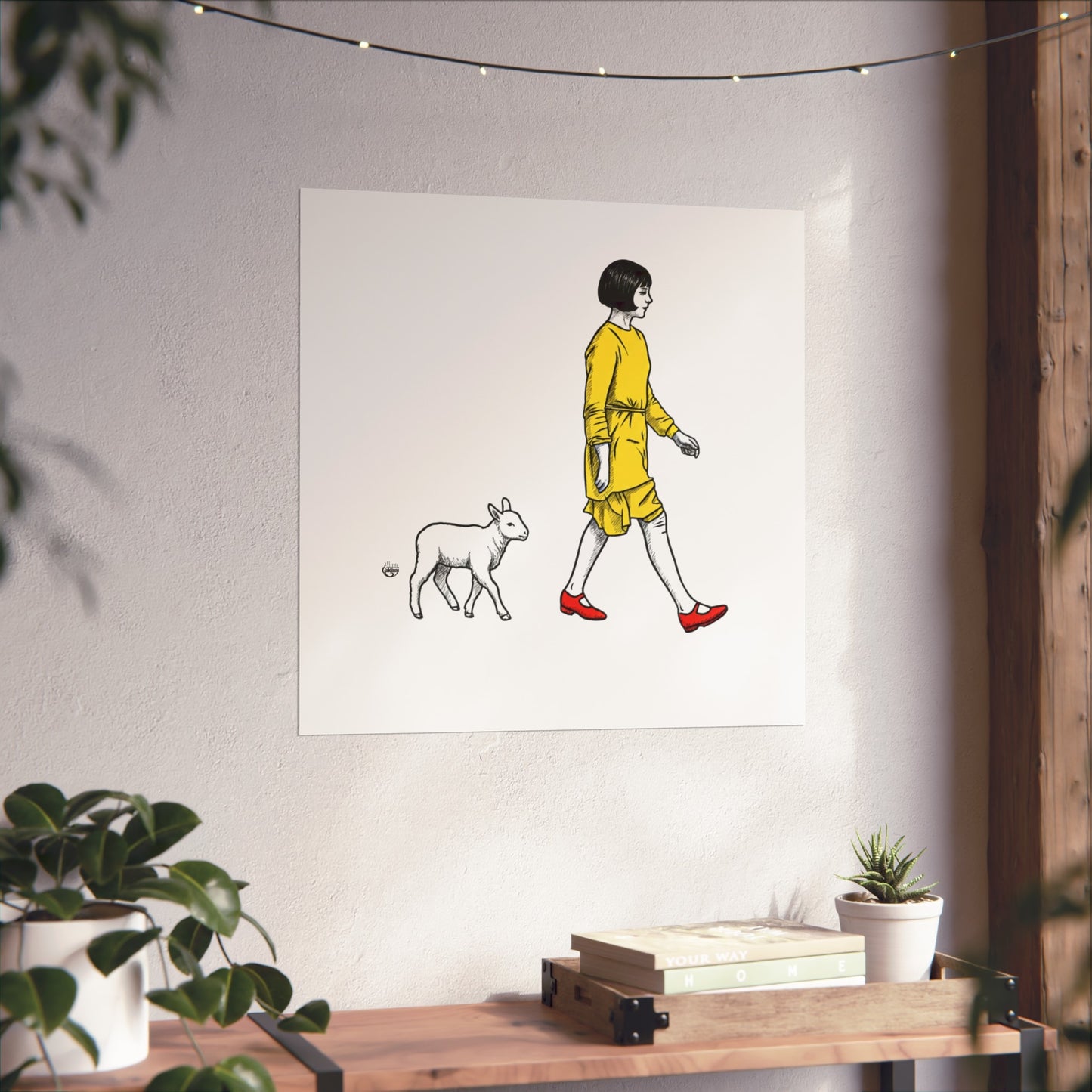 Violet and the lamb Fine Art Posters