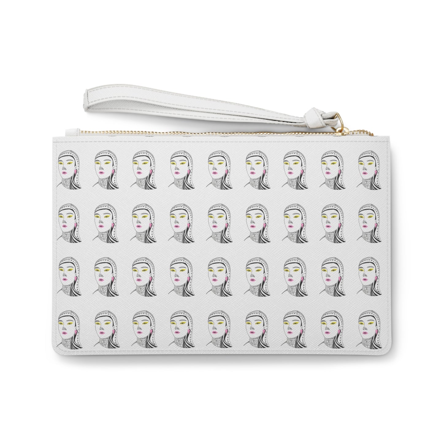 Chic Illustrated Clutch Bag - Stylish Accessory for Fashion Lovers