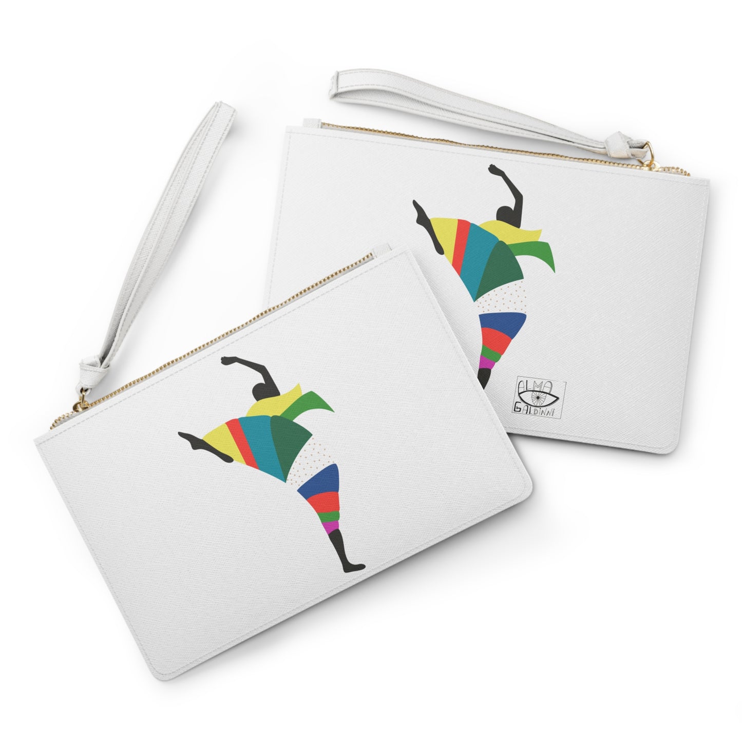 Colorful Dance Themed Clutch Bag, Vibrant Purse for Parties, Festivals, Dance Lovers, Unique Gift Idea for Birthdays