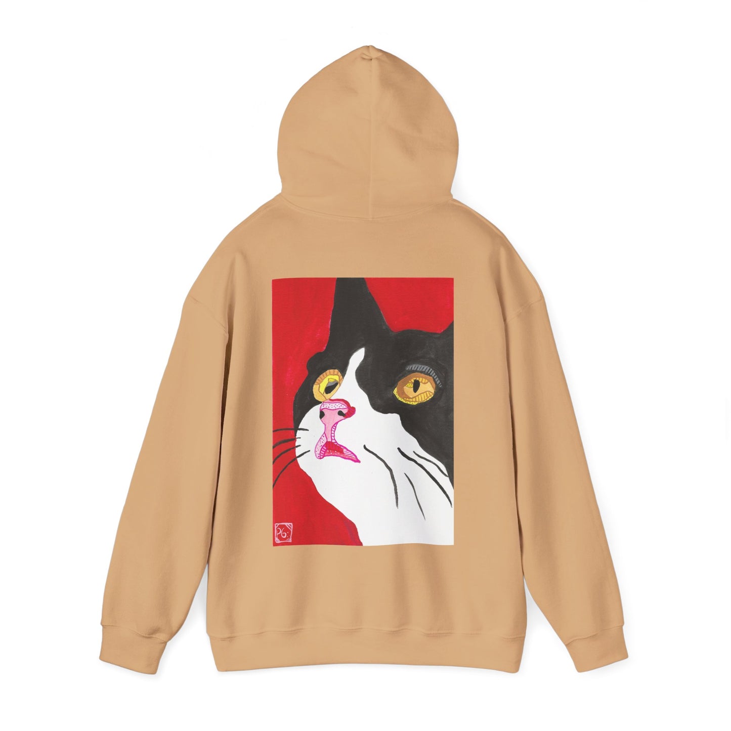 Cat Lover's Unisex Heavy Blend Hoodie - Artistic Cat Design