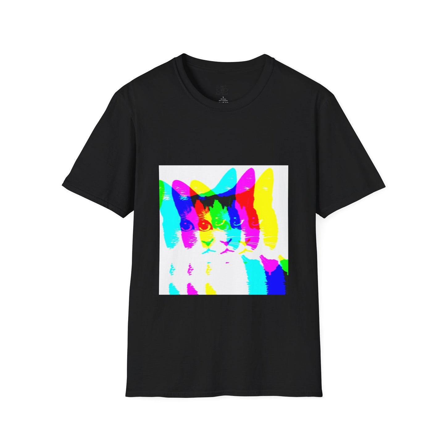 Neon Cat Unisex Softstyle T-Shirt