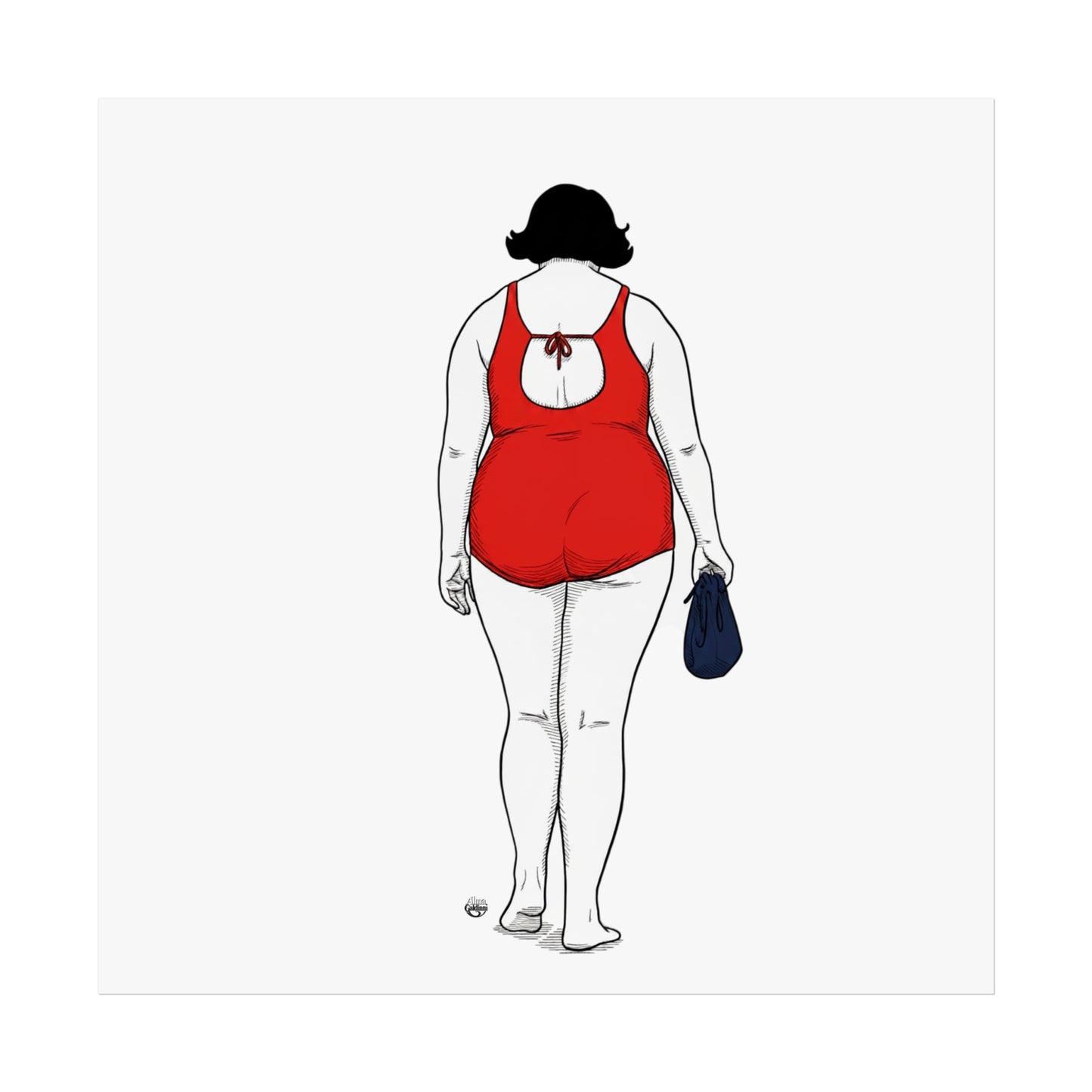Elegant Swimmer lady Fine Art Posters