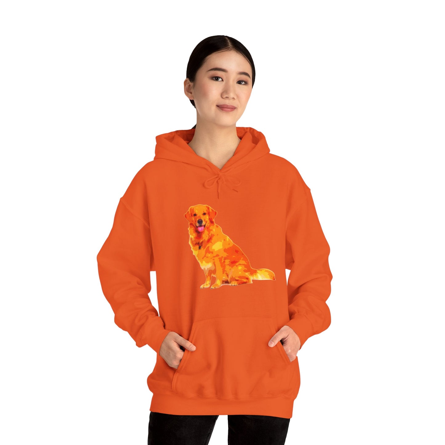 Vibrant Golden Retriever Hoodie, Pet Lover Gift, Cozy Sweatshirt, Animal Art Apparel, Dog Mom Outfit, Christmas Wear, Cute Canine Fashion