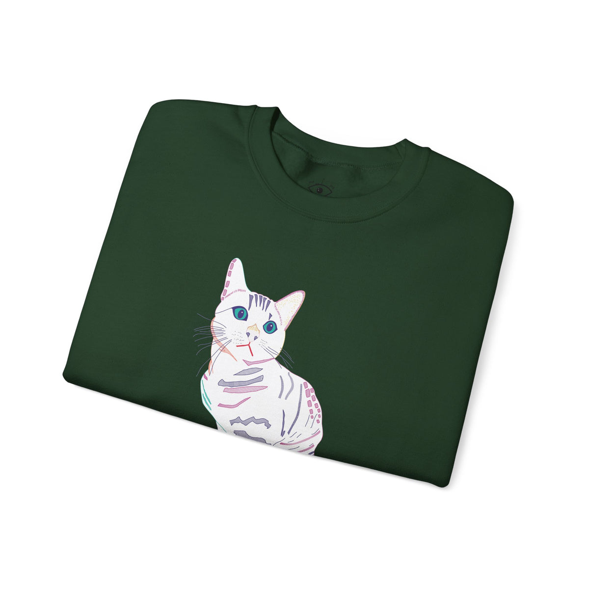 White Cat Unisex Heavy Blend™ Crewneck Sweatshirt