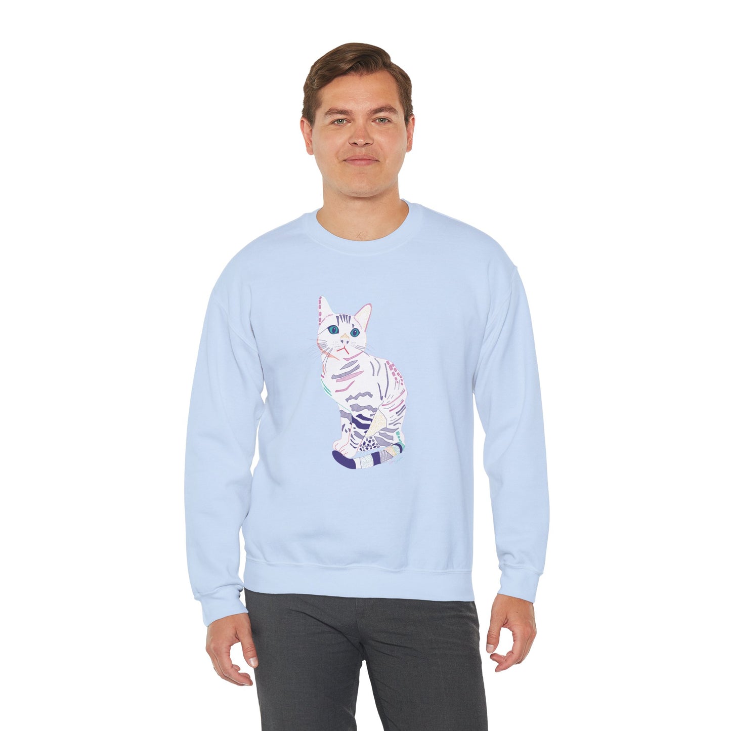 White Cat Unisex Heavy Blend™ Crewneck Sweatshirt