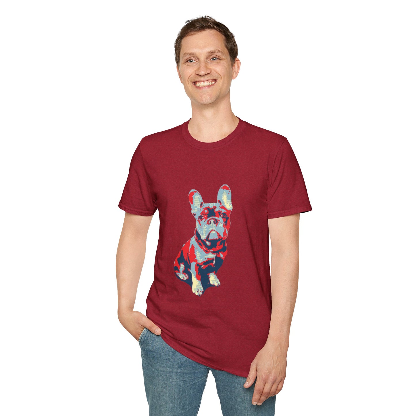 French Buldog Unisex Softstyle T-Shirt