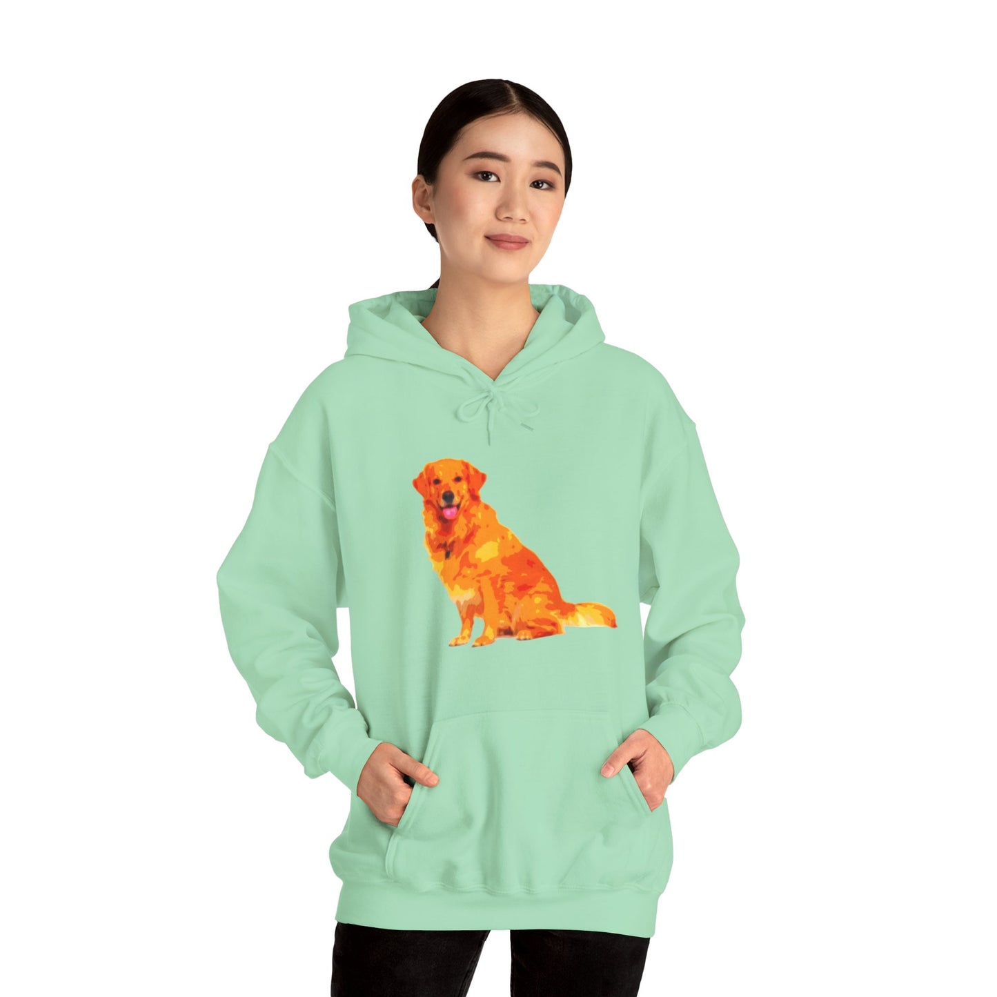 Vibrant Golden Retriever Hoodie, Pet Lover Gift, Cozy Sweatshirt, Animal Art Apparel, Dog Mom Outfit, Christmas Wear, Cute Canine Fashion