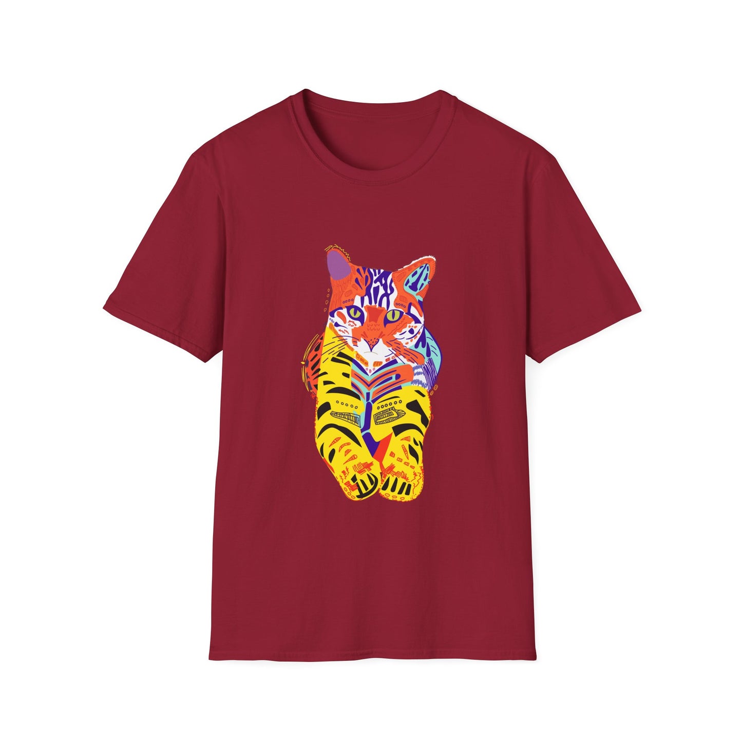 Vibrant Tiger Graphic Unisex Softstyle T-Shirt