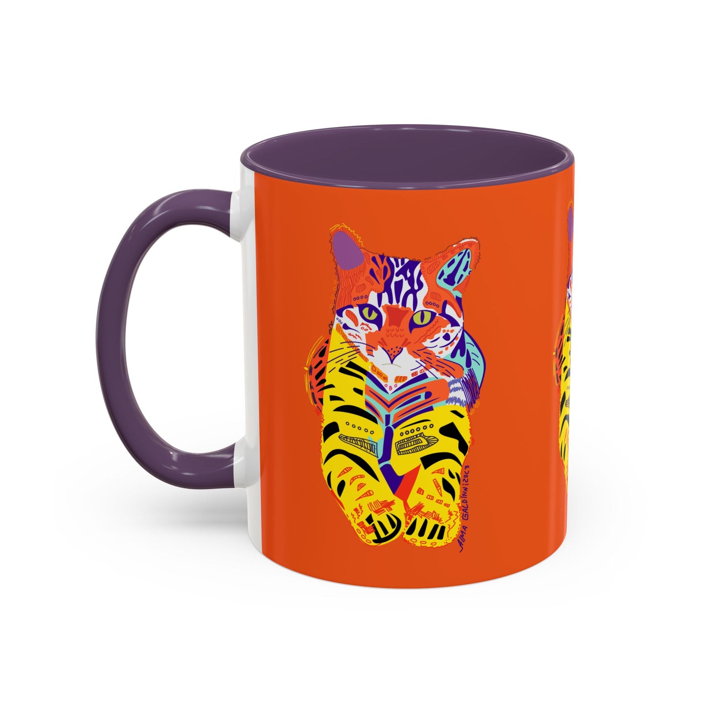 Mug - Tiger Design Accent Coffee Mug (11, 15oz)