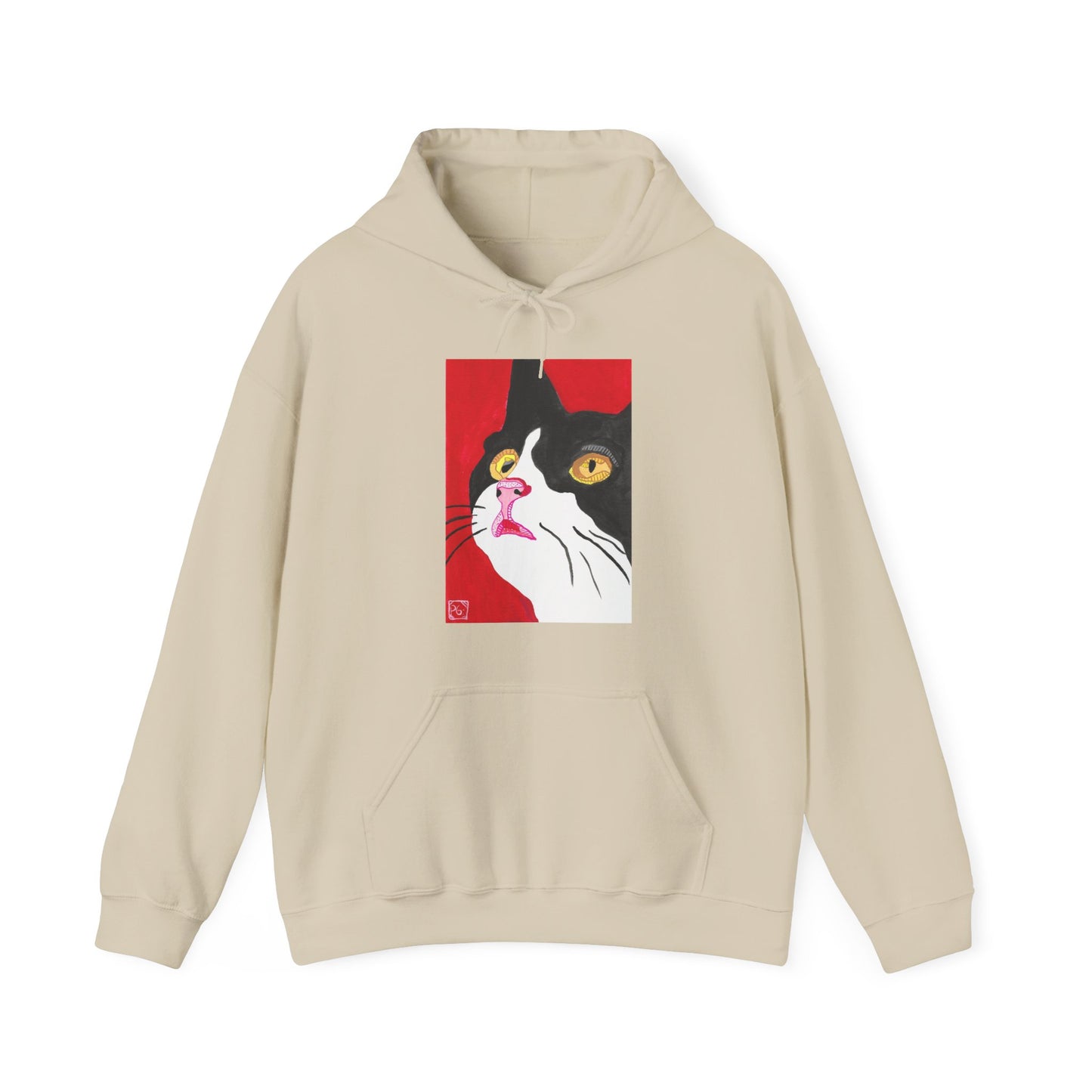 Cat Lover's Unisex Heavy Blend Hoodie - Artistic Cat Design