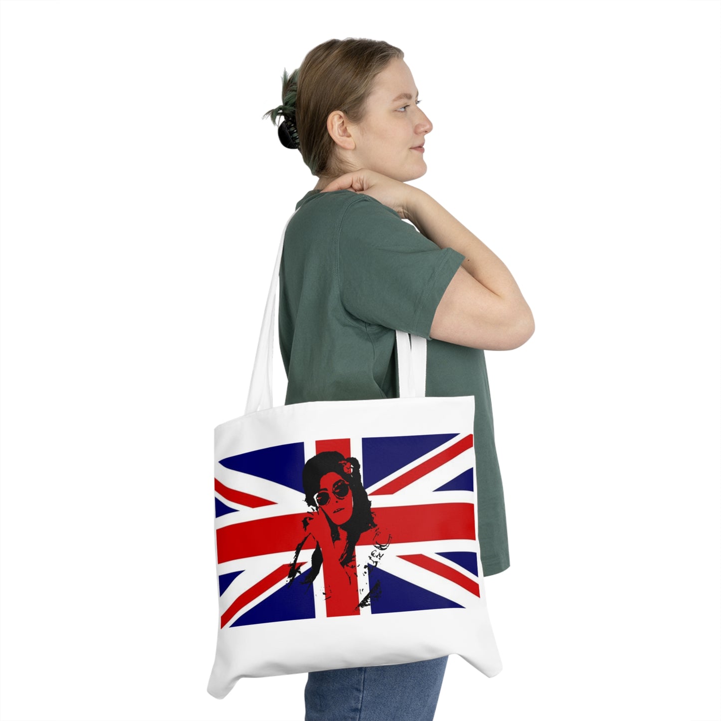 Amy winehouse UNion jack Shoulder Tote Bag (AOP)