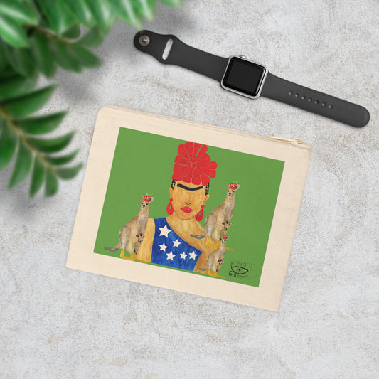 Frida kahlo in Australia Zipper Pouch - Unique Accessory for Her