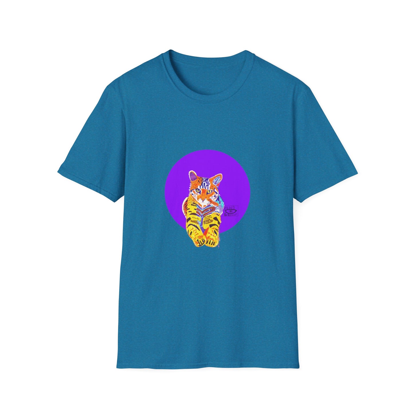 Vibrant Tiger Graphic T-Shirt, Colorful Art Tee for Animal Lovers, Unique Gift for Birthdays and Special Occasions, Unisex Softstyle Tee