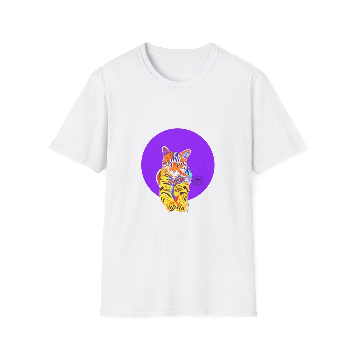 Vibrant Tiger Graphic T-Shirt, Colorful Art Tee for Animal Lovers, Unique Gift for Birthdays and Special Occasions, Unisex Softstyle Tee