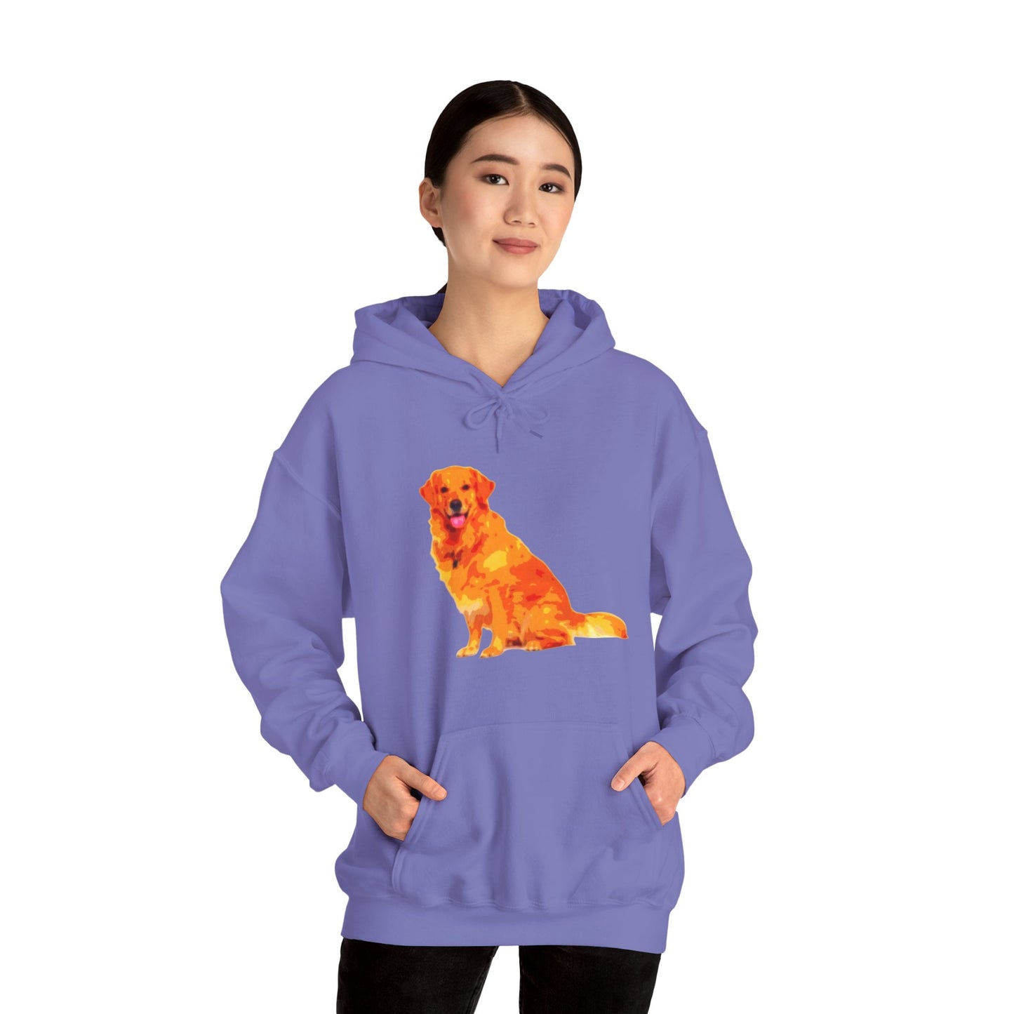 Vibrant Golden Retriever Hoodie, Pet Lover Gift, Cozy Sweatshirt, Animal Art Apparel, Dog Mom Outfit, Christmas Wear, Cute Canine Fashion