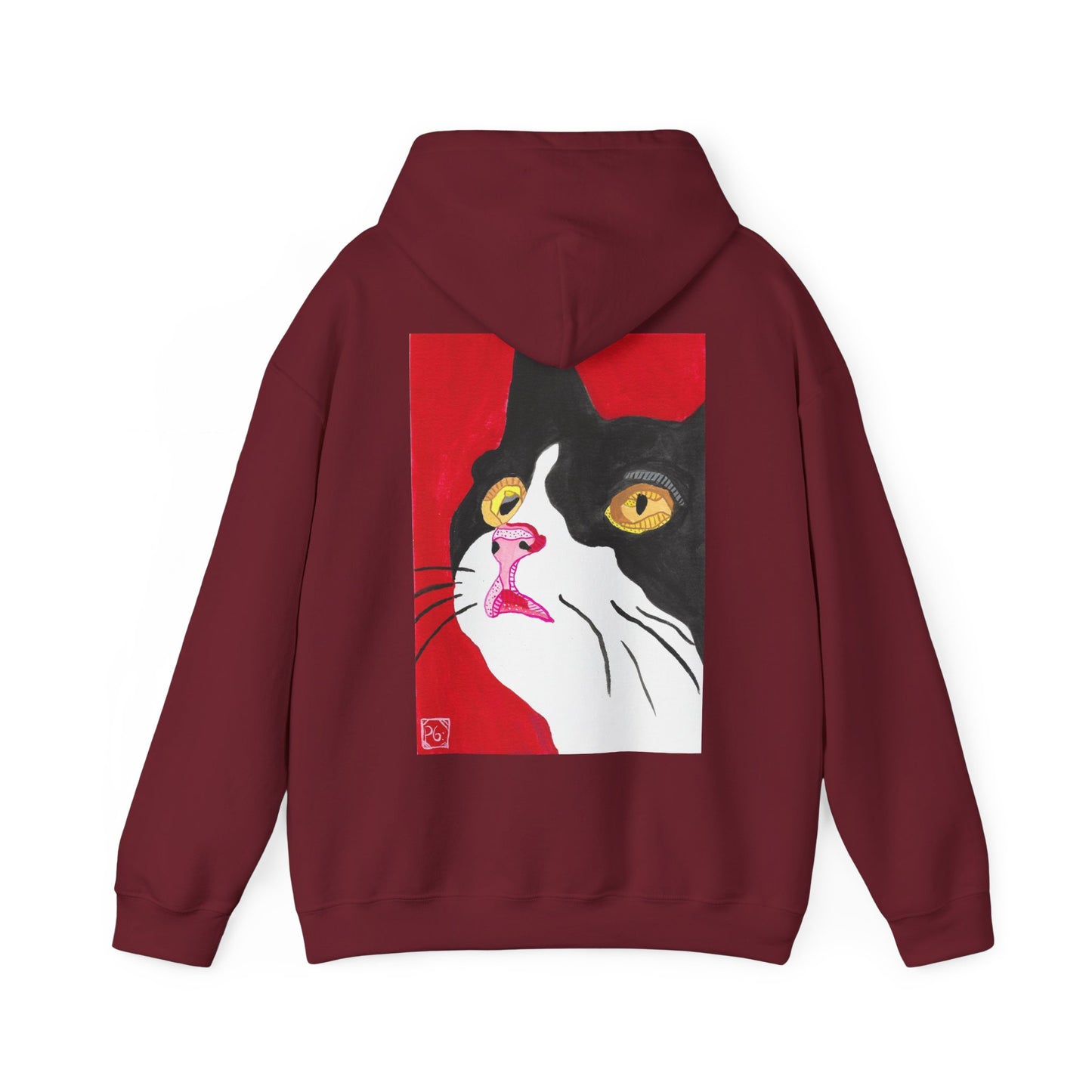 Cat Lover's Unisex Heavy Blend Hoodie - Artistic Cat Design