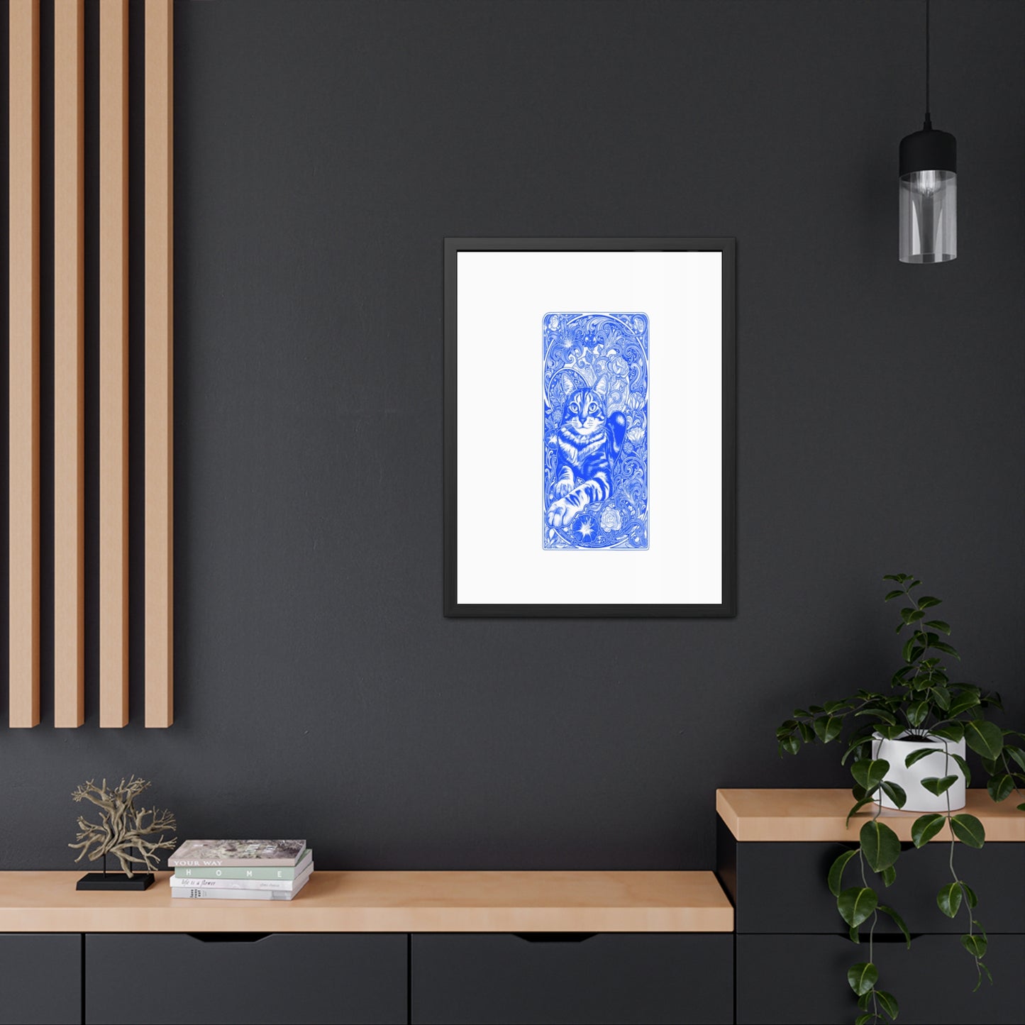 Art Nouveaux Cat Framed Posters