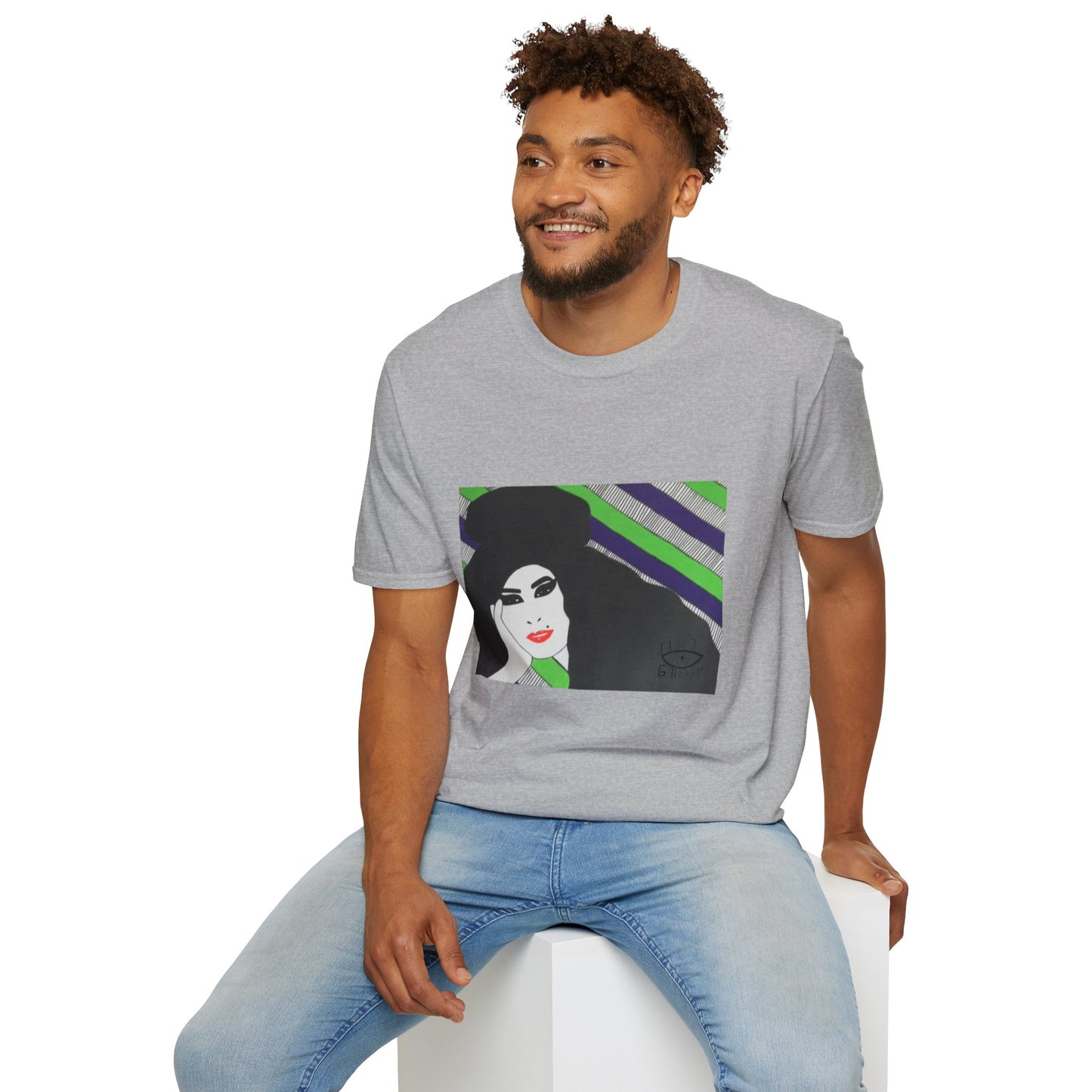 Artistic Amy Portrait T-Shirt, Casual Wear, Unique Gift, Pop Culture Apparel, Unisex Fashion, Everyday Comfort