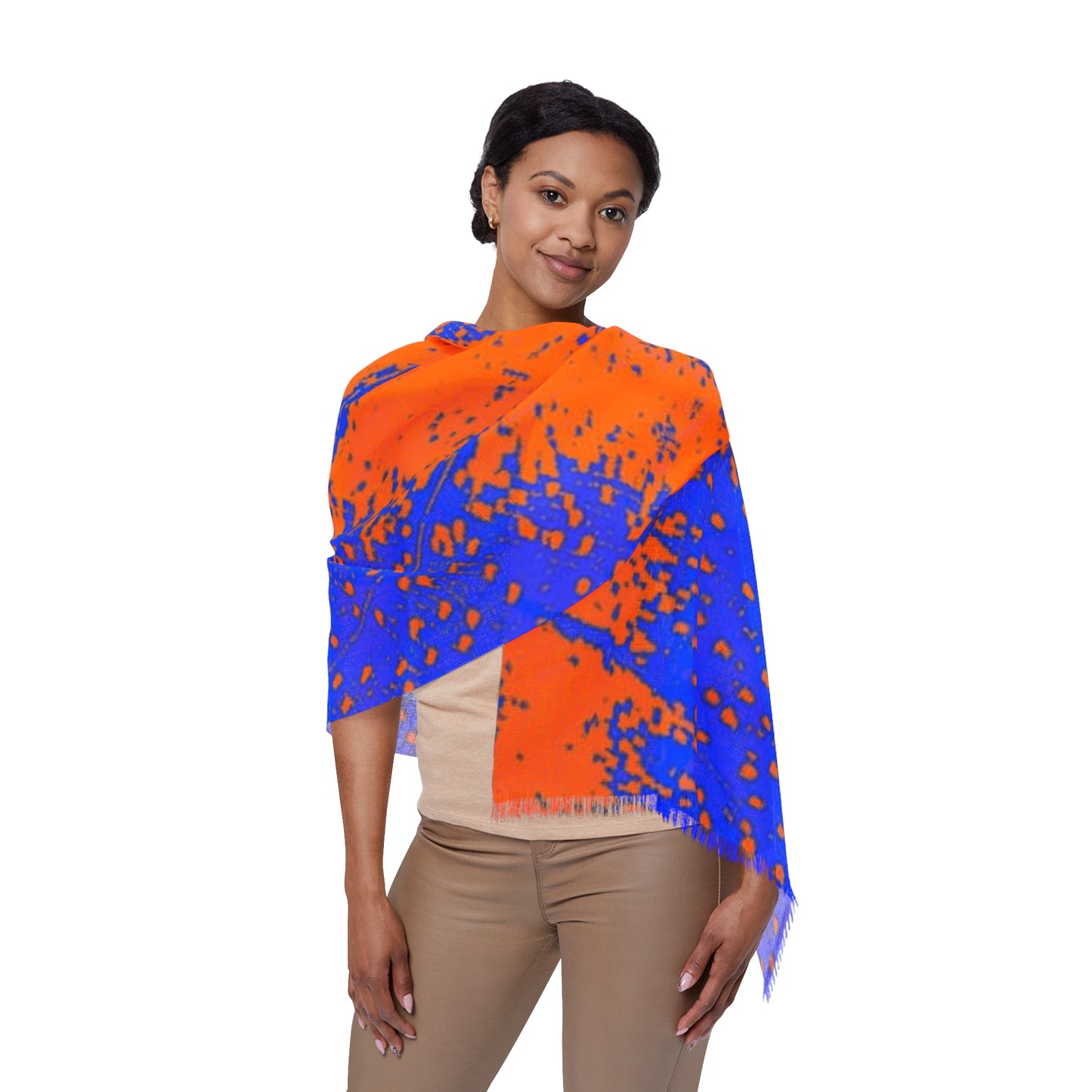 Orange Butterfly Light Scarf
