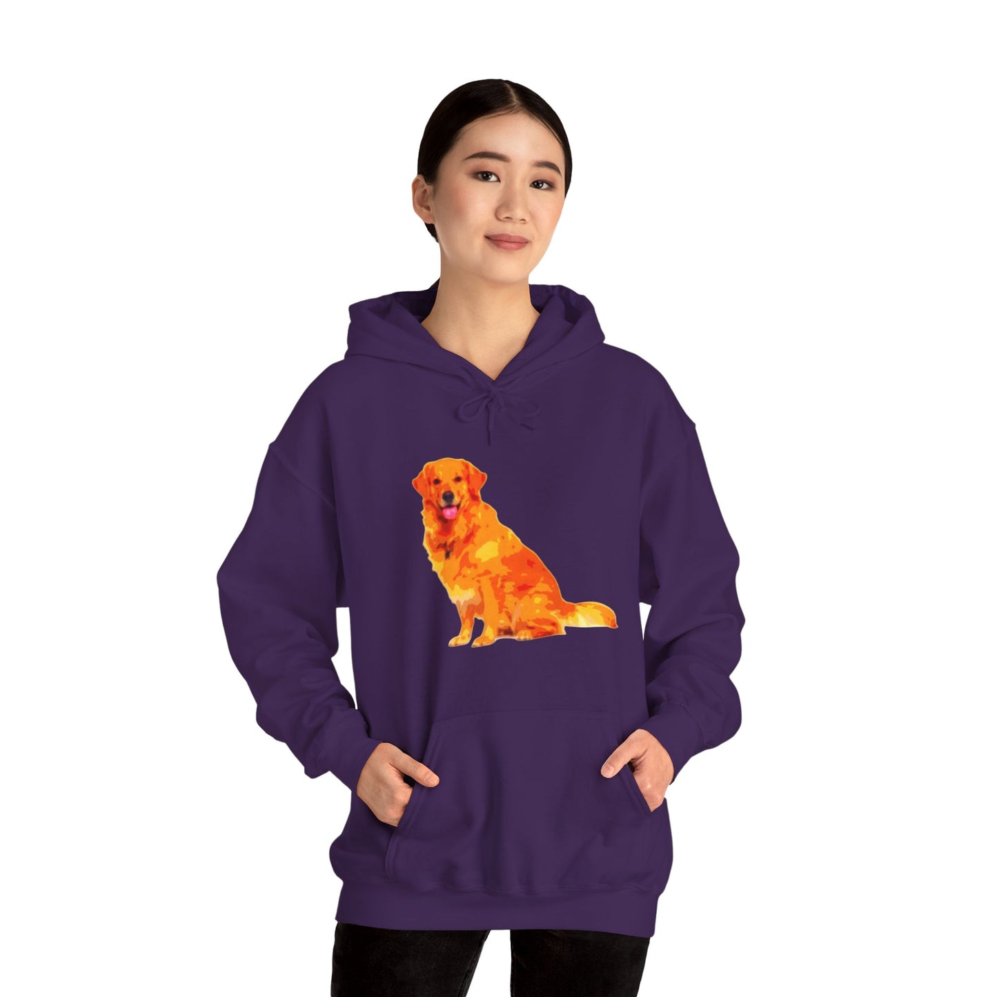 Vibrant Golden Retriever Hoodie, Pet Lover Gift, Cozy Sweatshirt, Animal Art Apparel, Dog Mom Outfit, Christmas Wear, Cute Canine Fashion