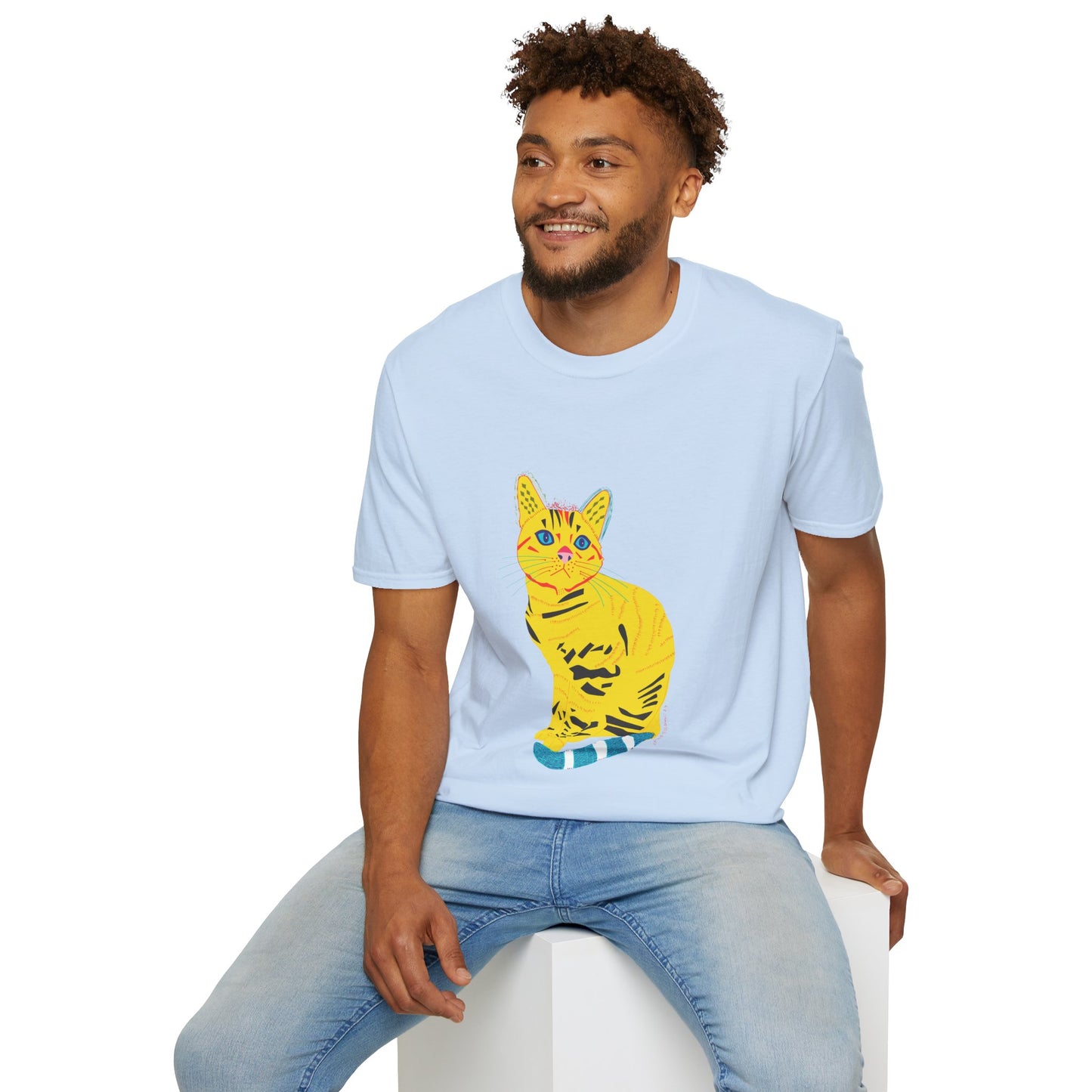 Yellow Cat Unisex Softstyle T-Shirt