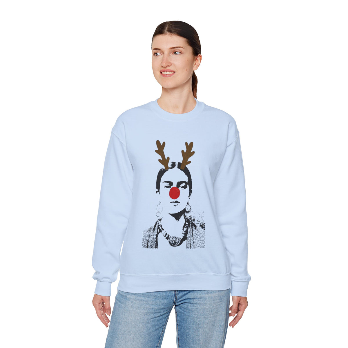 Frida on Christmas Unisex Heavy Blend™ Crewneck Sweatshirt
