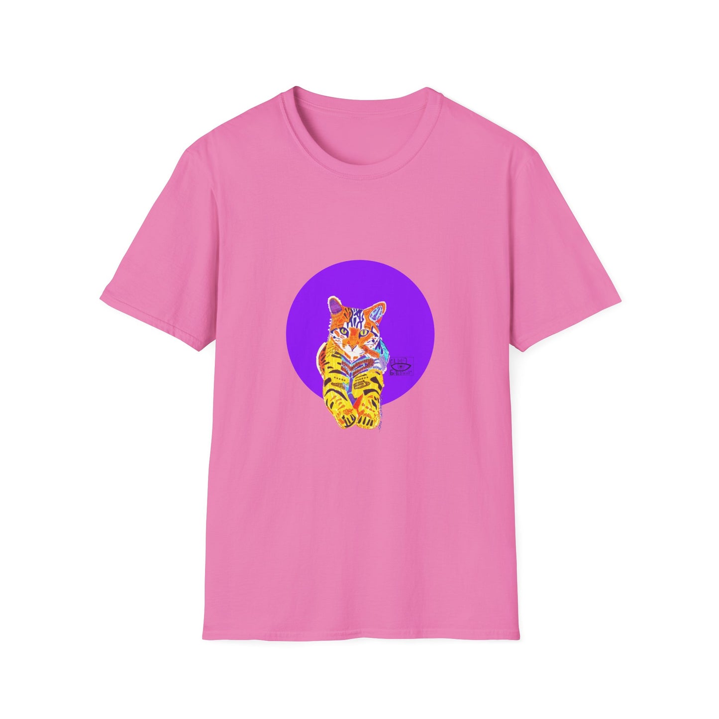 Vibrant Tiger Graphic T-Shirt, Colorful Art Tee for Animal Lovers, Unique Gift for Birthdays and Special Occasions, Unisex Softstyle Tee