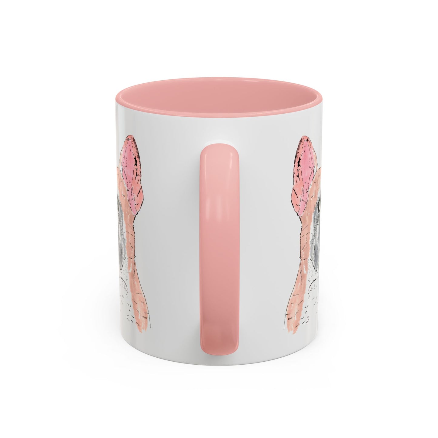 French Bulldog Accent Coffee Mug — Artistic Watercolor Dog Portrait (11/15oz)